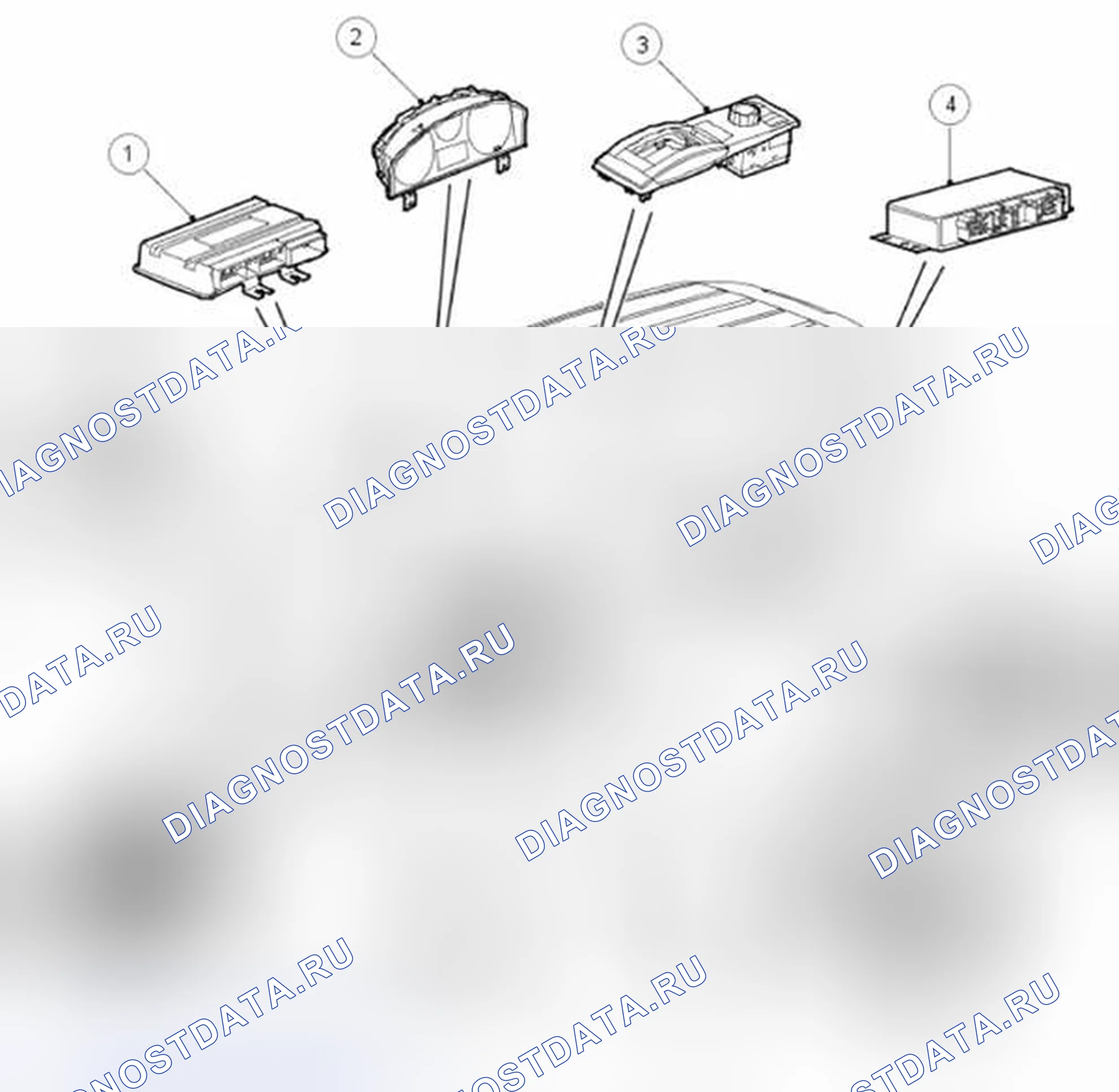 Рис. 1: ХАРАКТЕРИСТИКА РЕЛЬЕФА МЕСТНОСТИ - РАСПОЛОЖЕНИЕ КОМПОНЕНТОВ. Land Rover Range Rover Sport L320