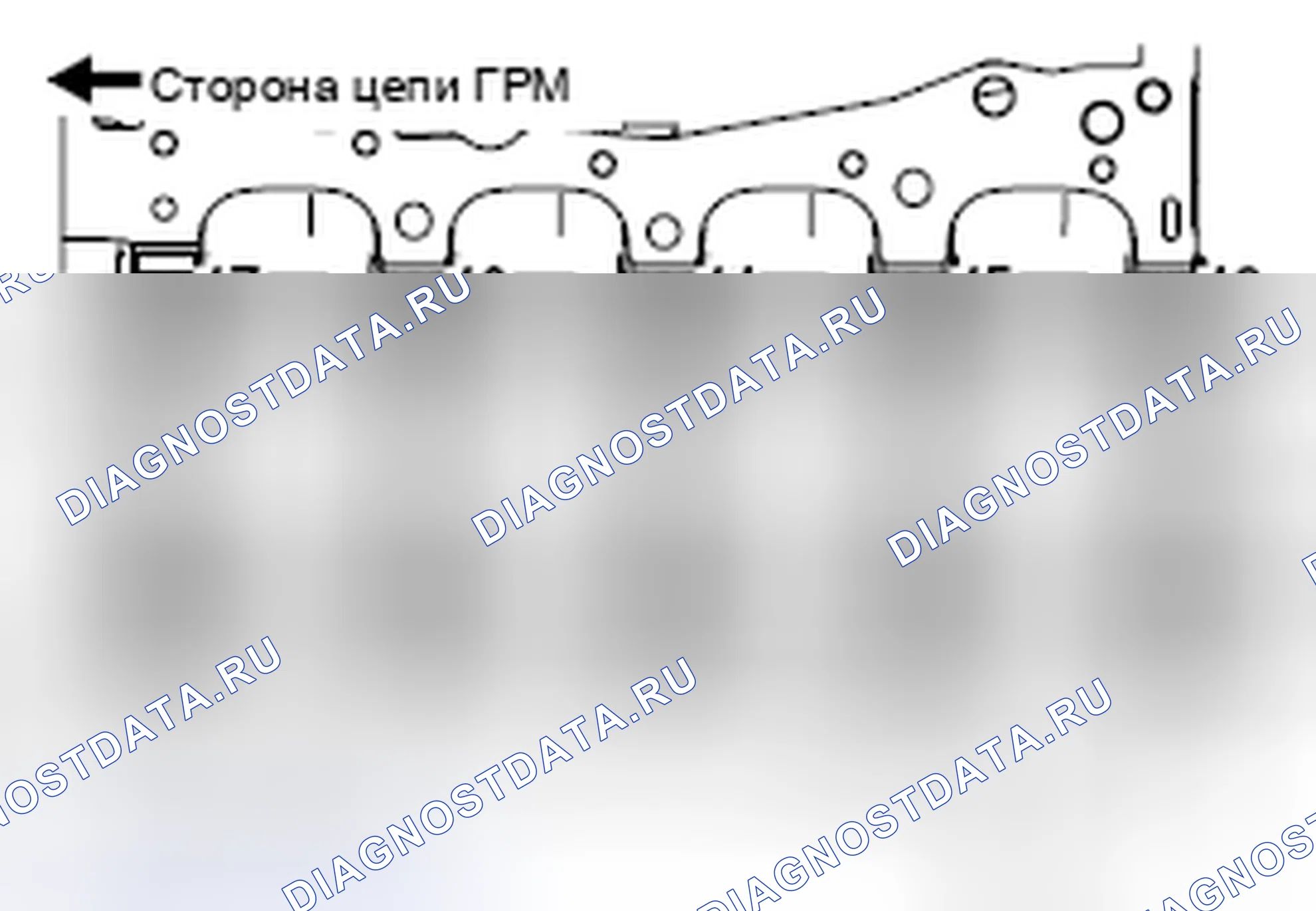 Рис. 636: > > E < < УСТАНОВКА БОЛТА КРЫШКИ ПОДШИПНИКА КОЛЕНЧАТОГО ВАЛА. Mazda MX-5 NB