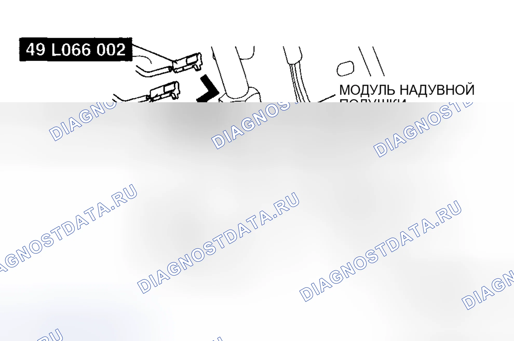 Рис. 39: Модуль воздушного занавеса. Mazda 5 I