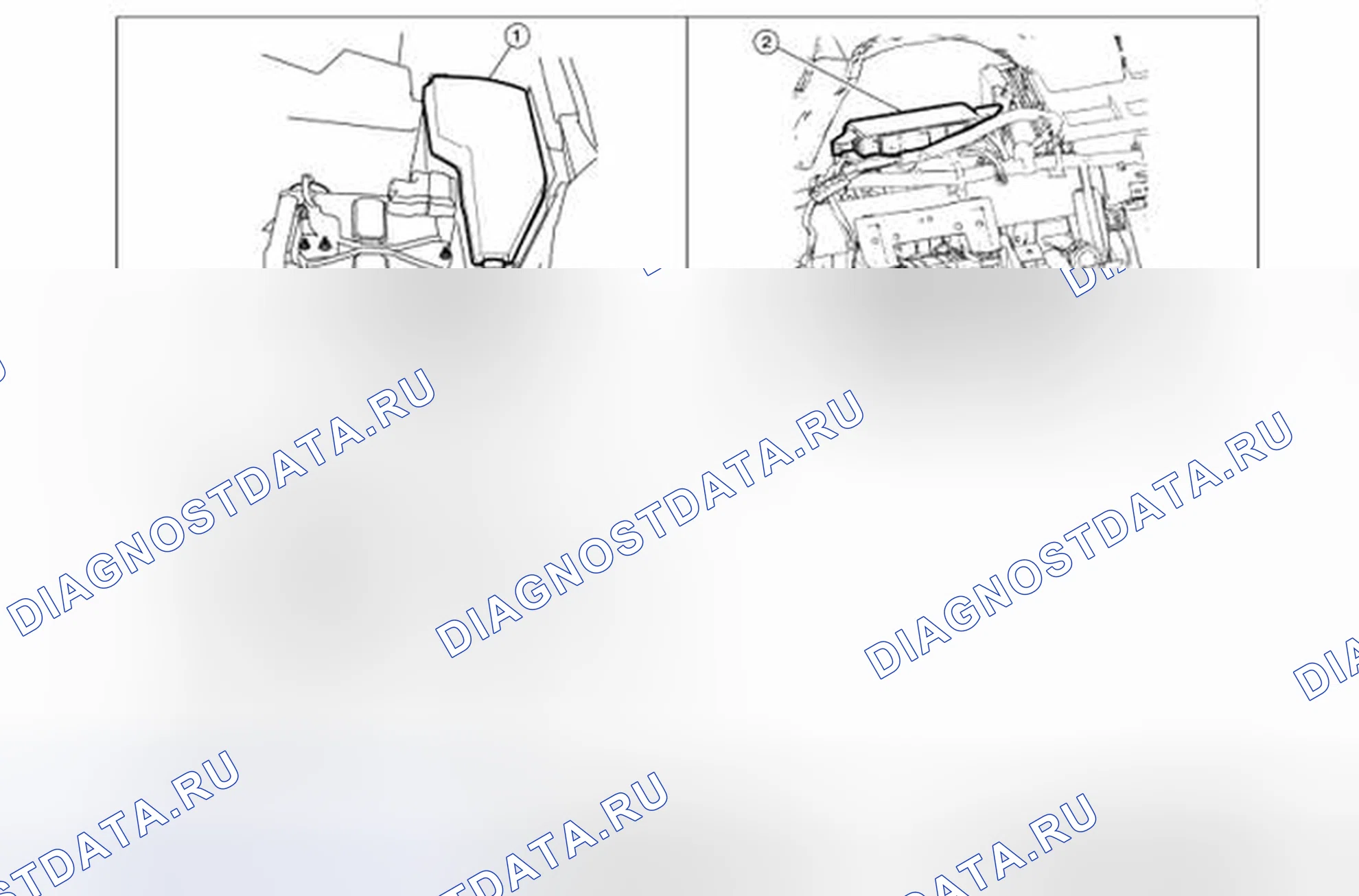Рис. 7: Расположение компонентов. Nissan Altima L32 рестайлинг