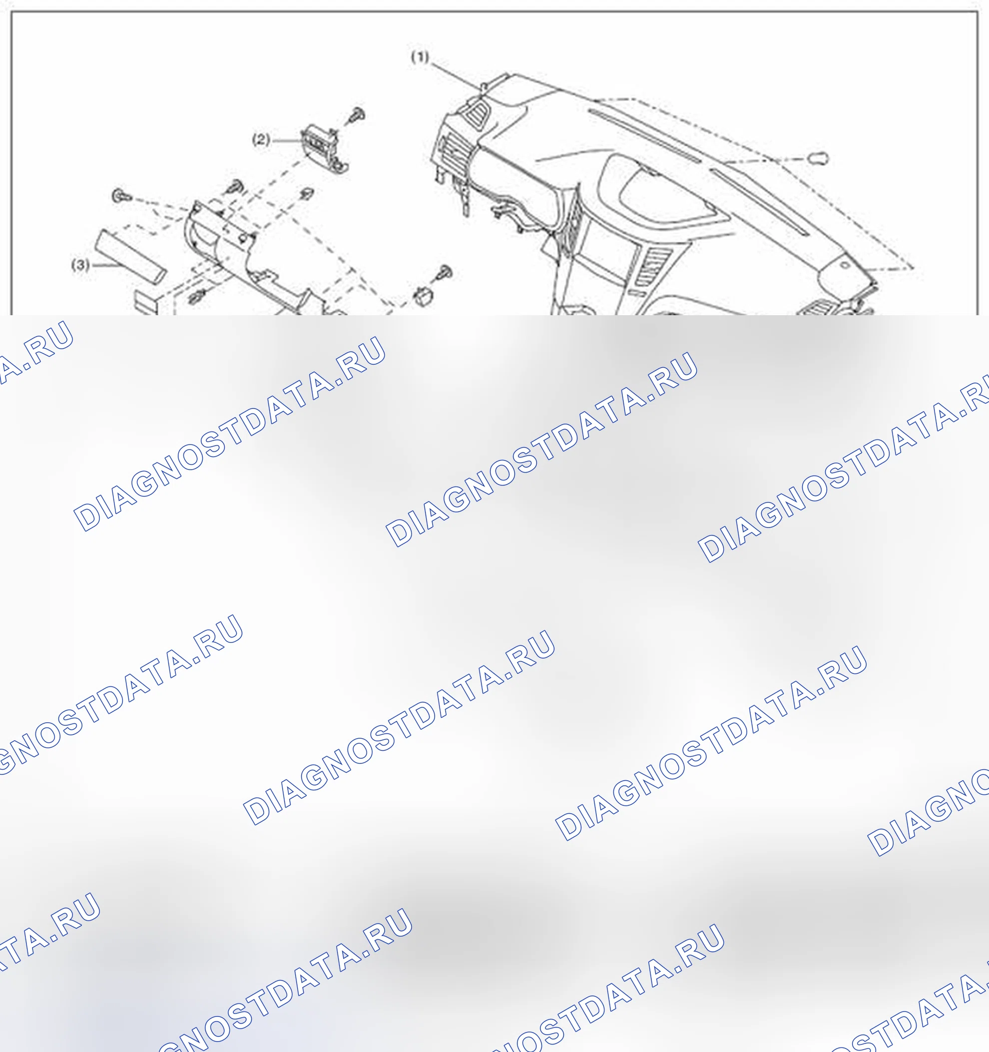 Рис. 32: ПРИБОРНАЯ ПАНЕЛЬ. Subaru Outback BR рестайлинг
