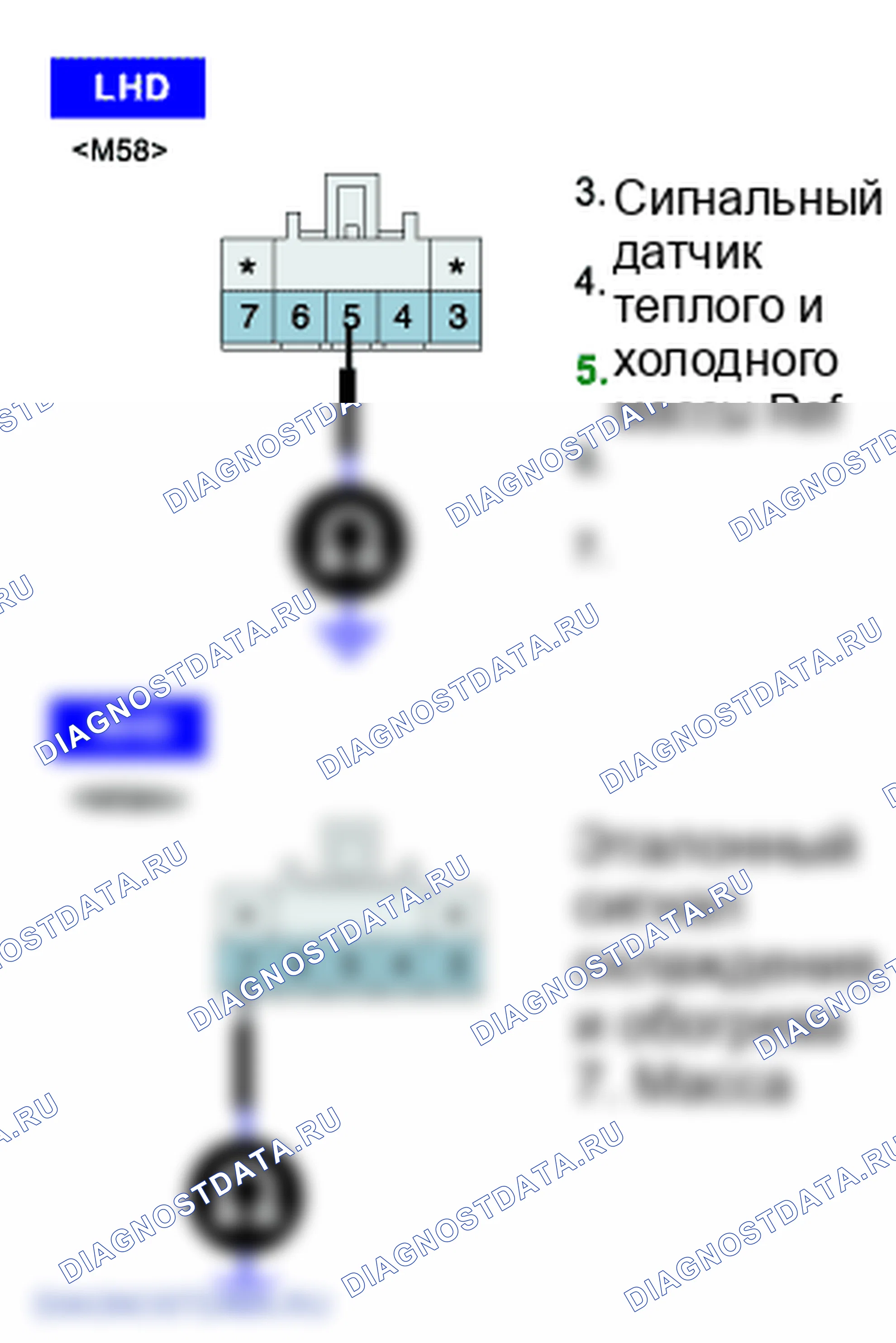 B1205: Потенциометр воздушной смеси короткий (высокий) - пассажир. Hyundai Santa Fe CM