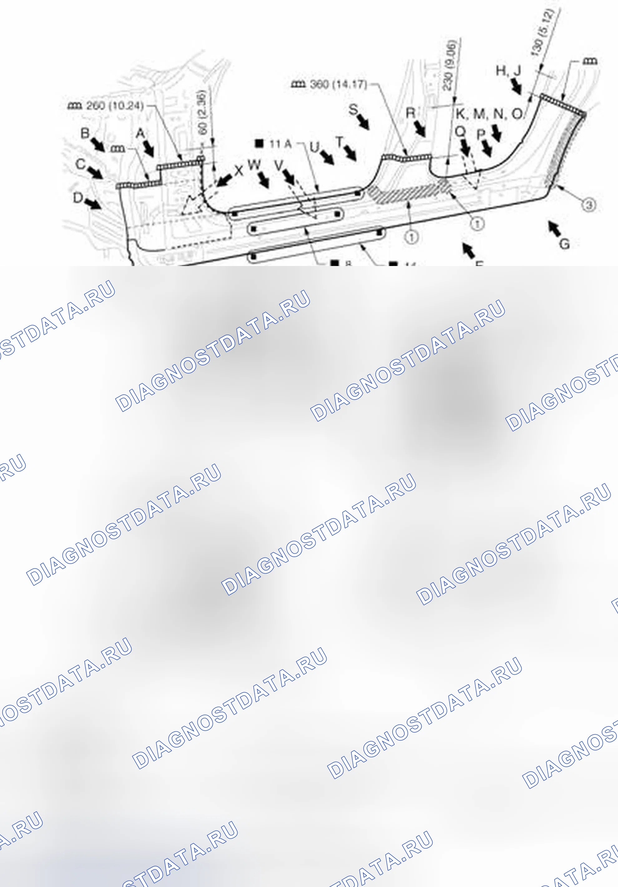 Рис. 196: Внешний подоконник. Infiniti M56 IV