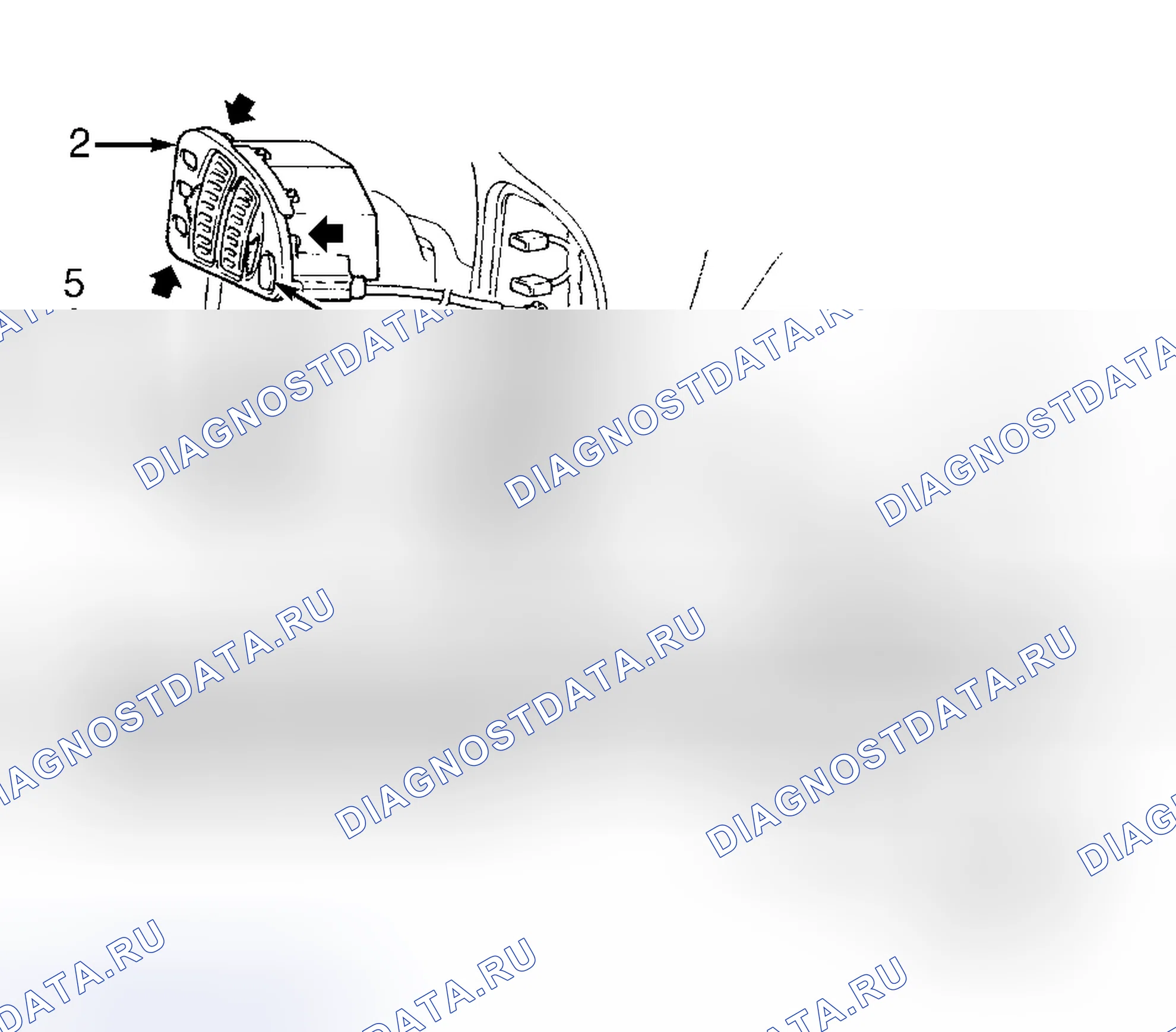 Рис. 9: Демонтаж и монтаж (диммерный реостат). Chrysler Sebring I