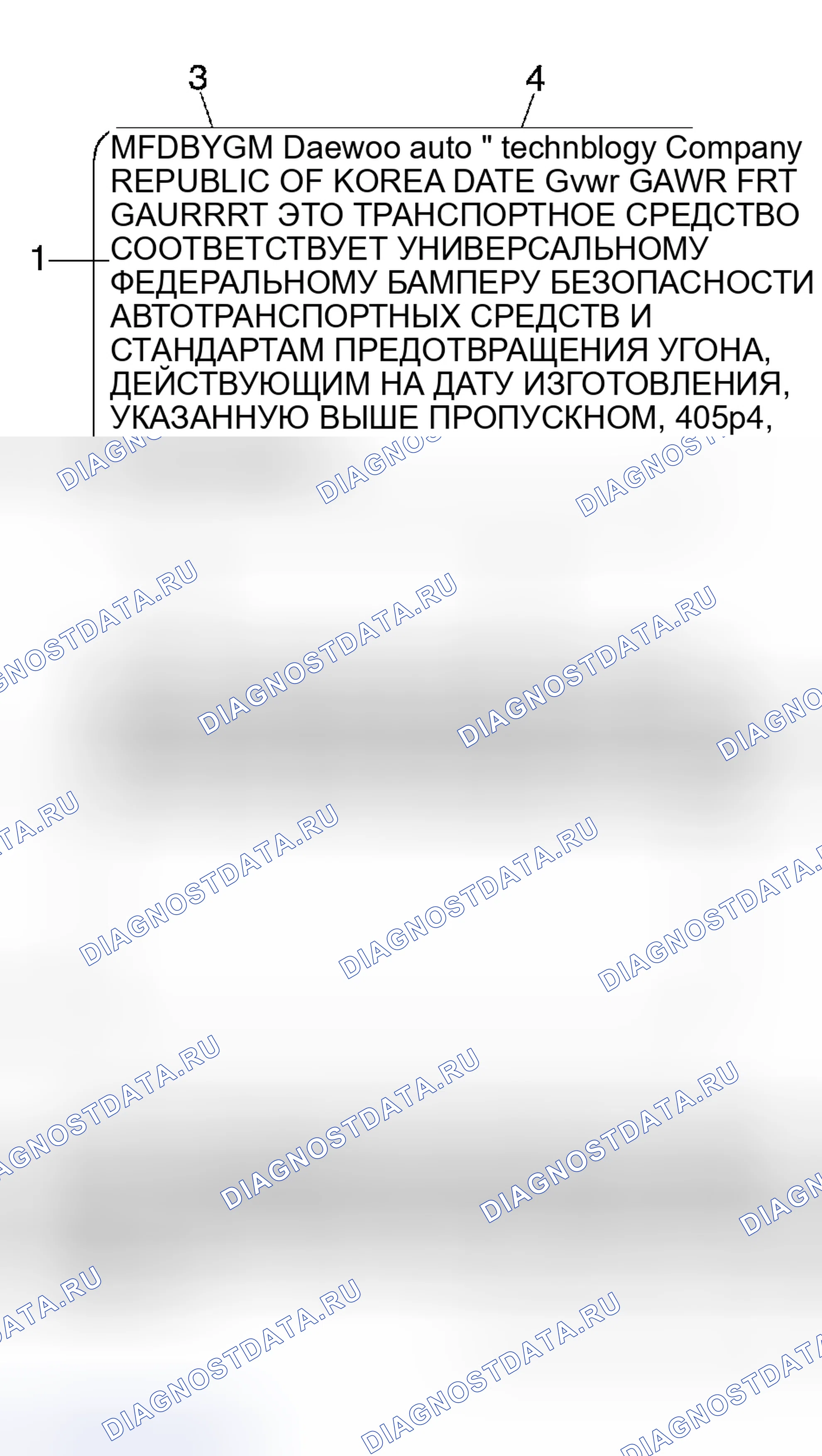 Рис. 4: Этикетка сертификации. Suzuki Verona I