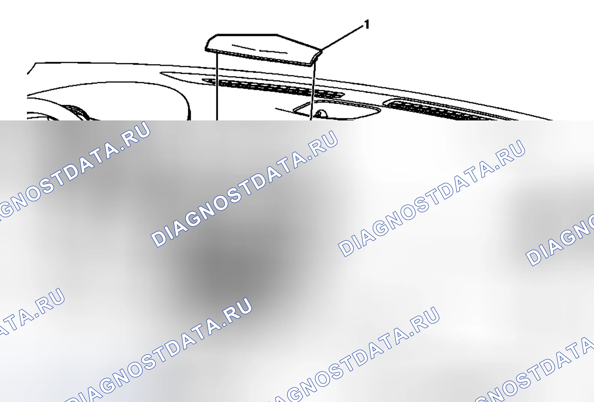Рис. 77: Замена верхней обрезной крышки приборной панели (без U43 или U44). Cadillac SRX II