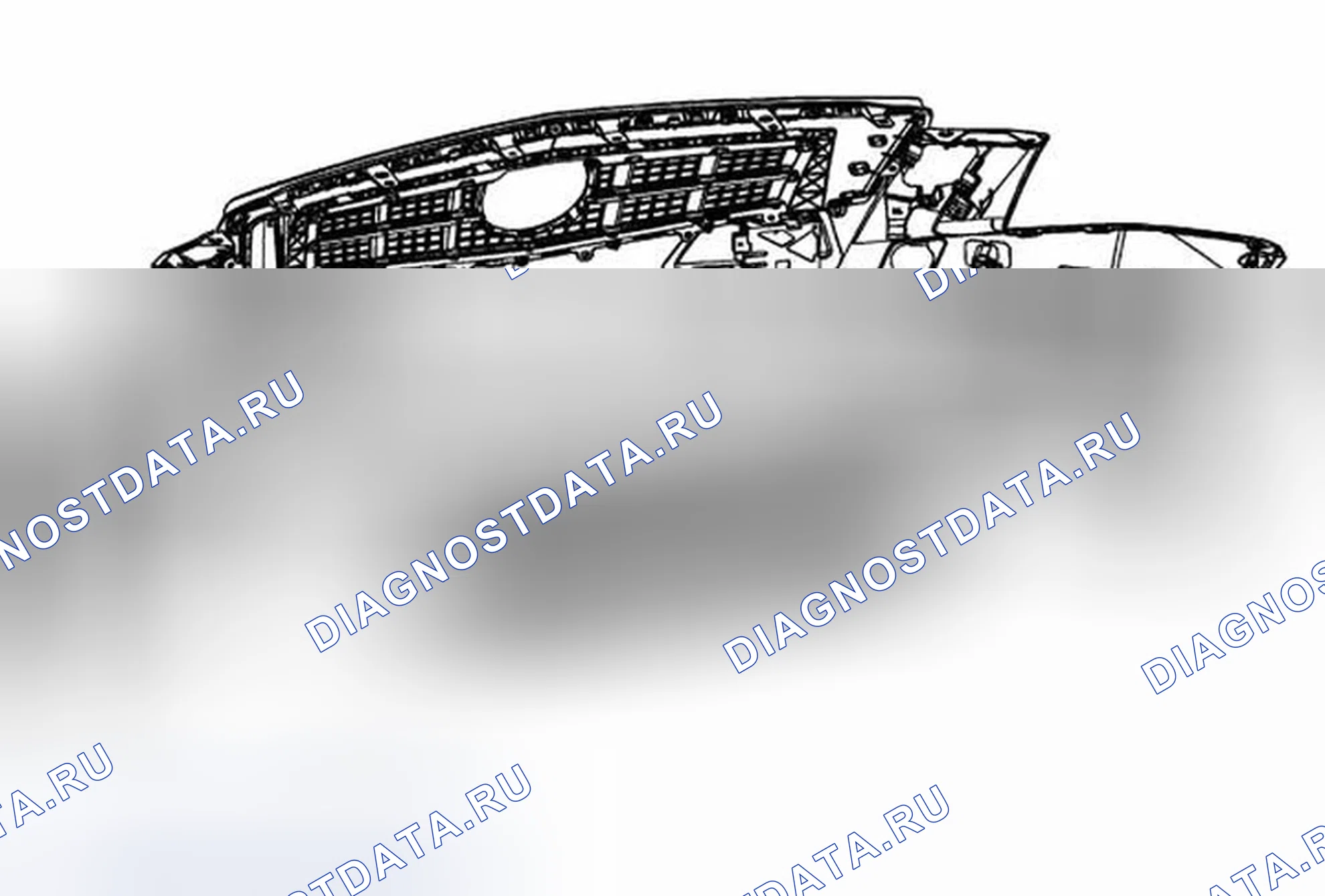 Рис. 19: Замена передней нижней решетки. Cadillac ATS I