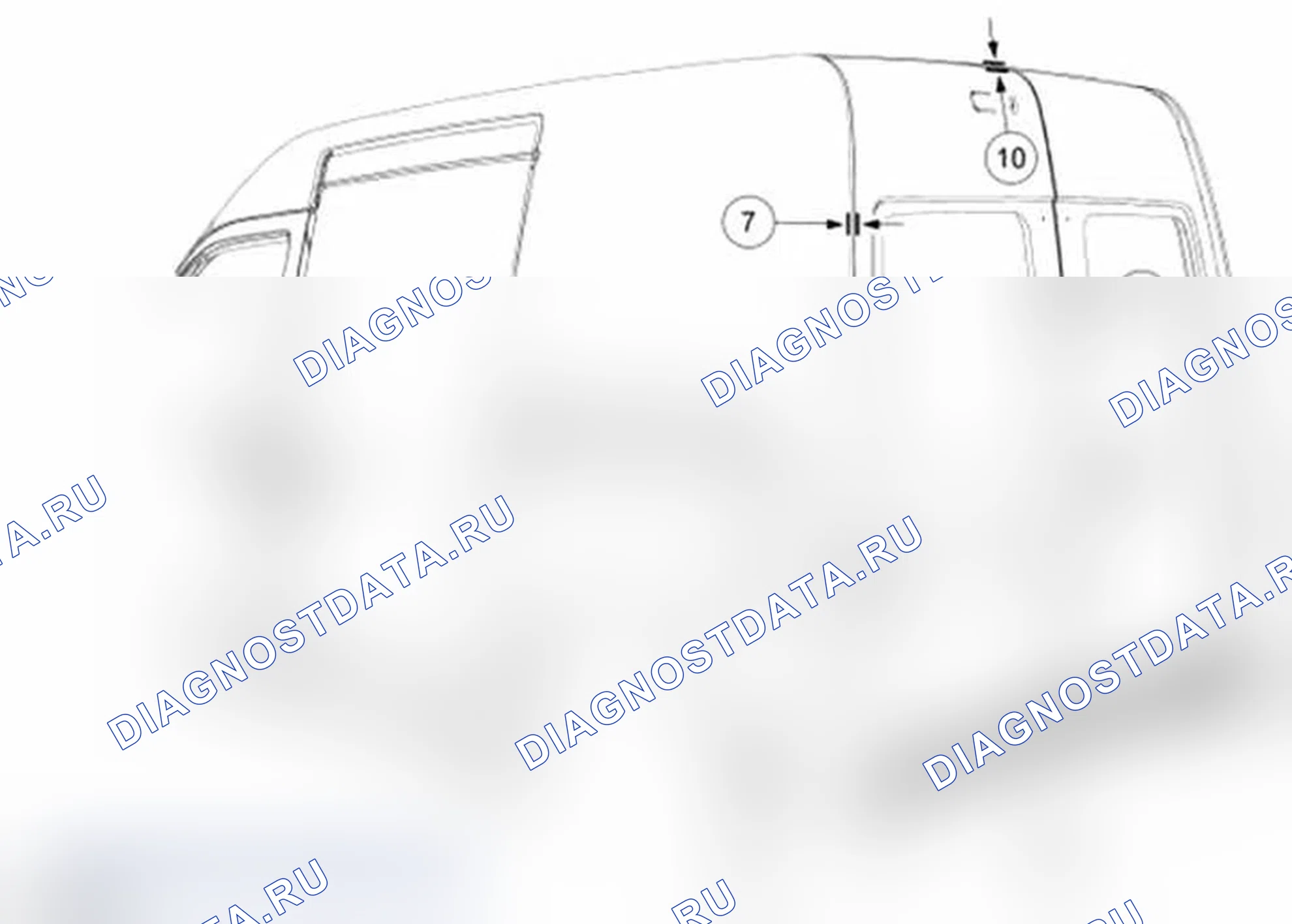 Рис. 77: Границы тела. Ford Transit Connect I рестайлинг
