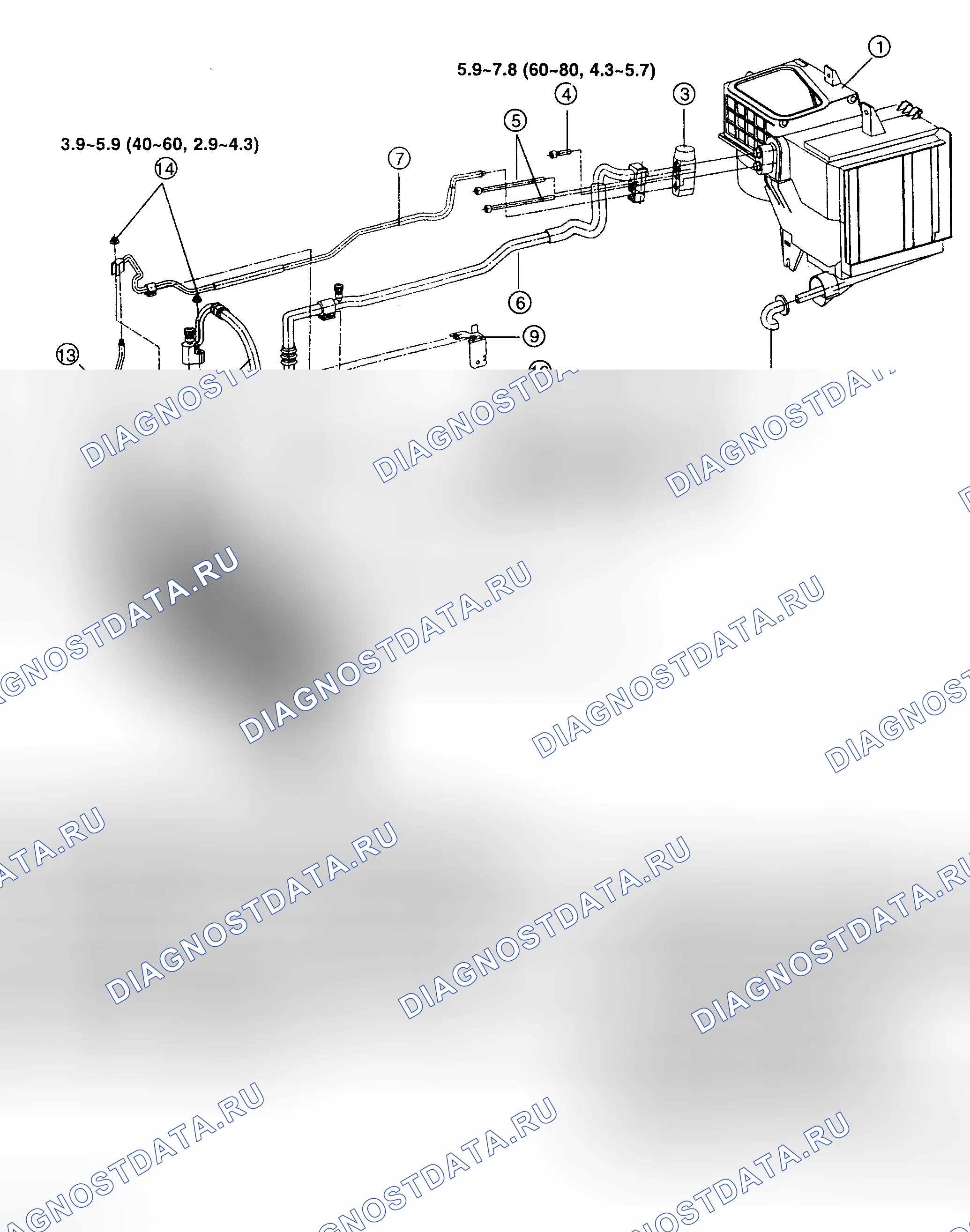Рис. 3: ПОКОМПОНЕНТНЫЙ ВИД КОМПОНЕНТОВ СИСТЕМЫ A / C-отопитель (SONATA). Hyundai Sonata IV