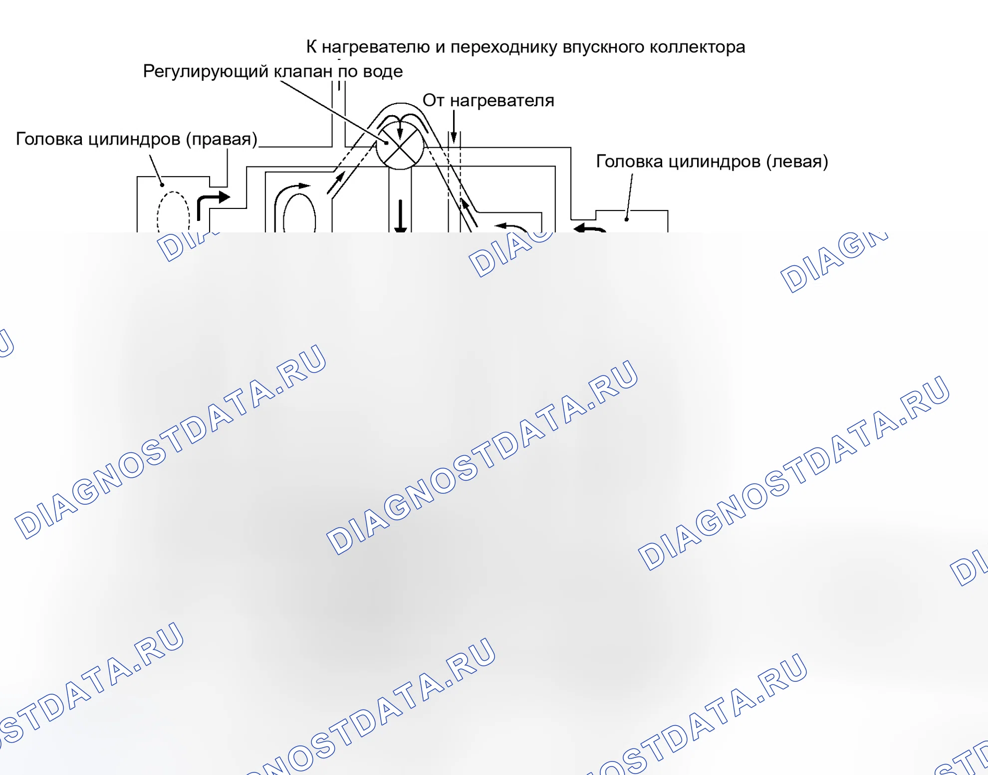 Рис. 1: Контур охлаждения. Infiniti M45 III