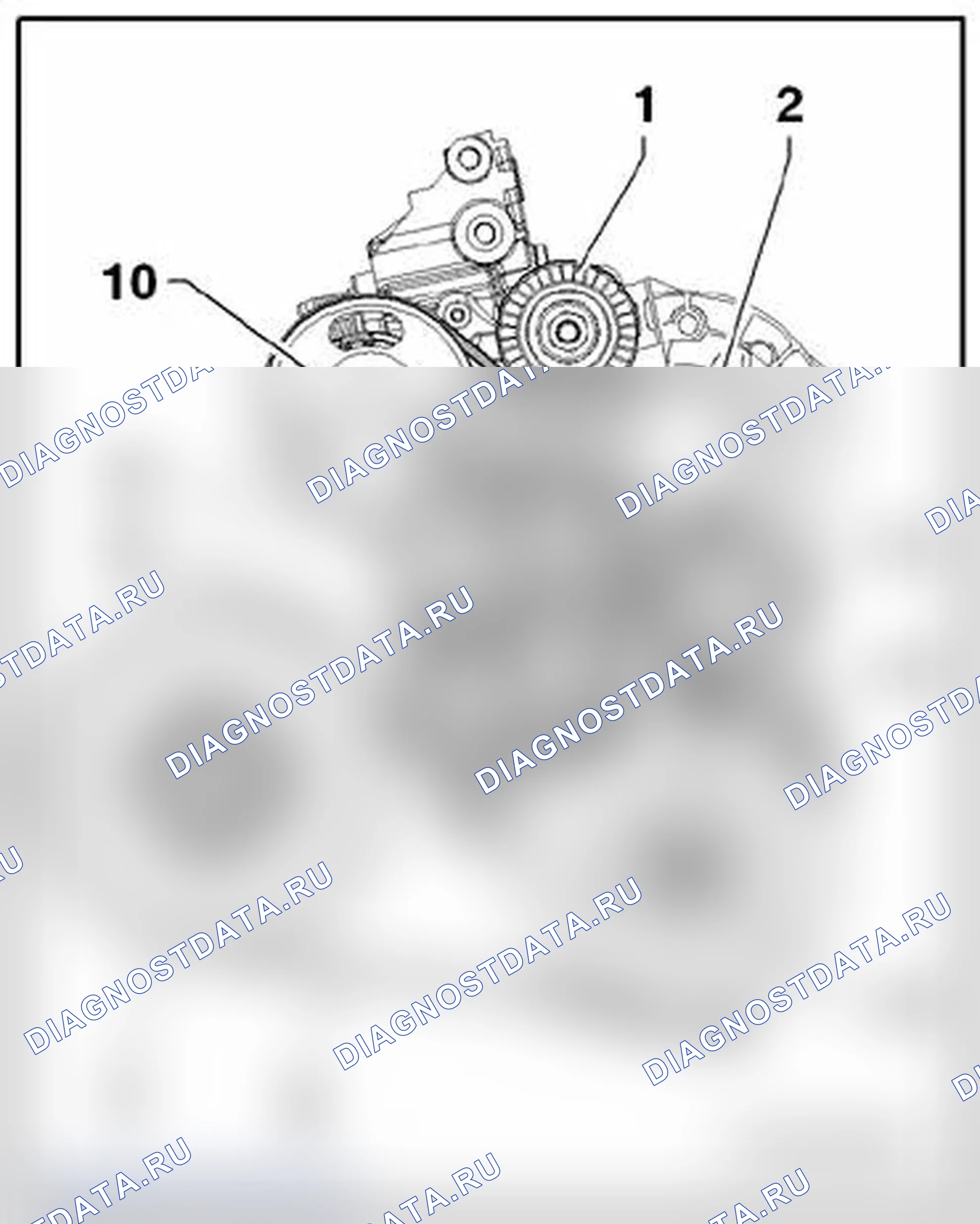 Рис. 60: Ребристый ремень, прокладка. Volkswagen New Beetle A4
