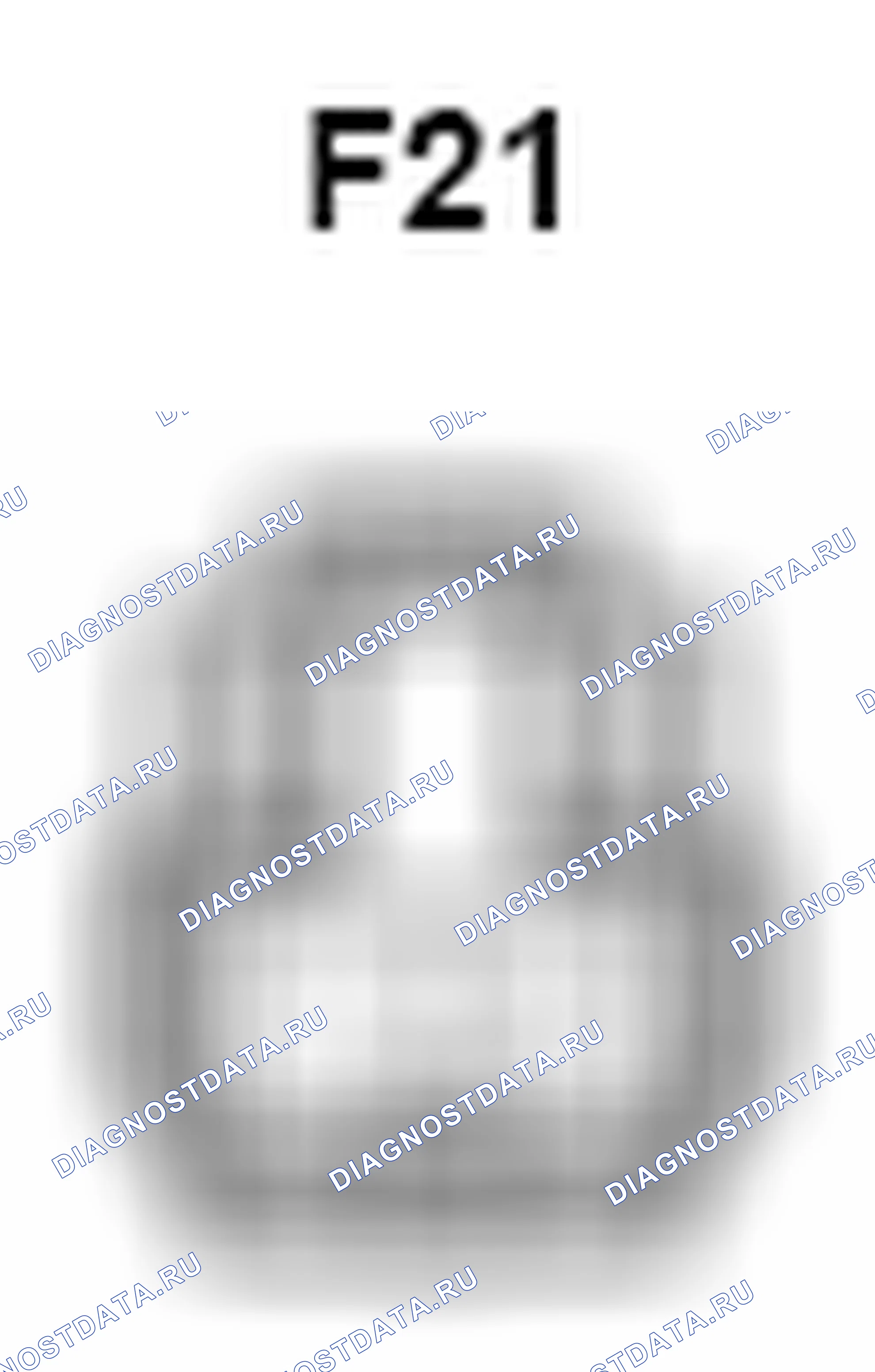 Рис. 1244: Вид с торца соединителя Tweeter (передняя левая часть) (F21). Toyota Camry XV40