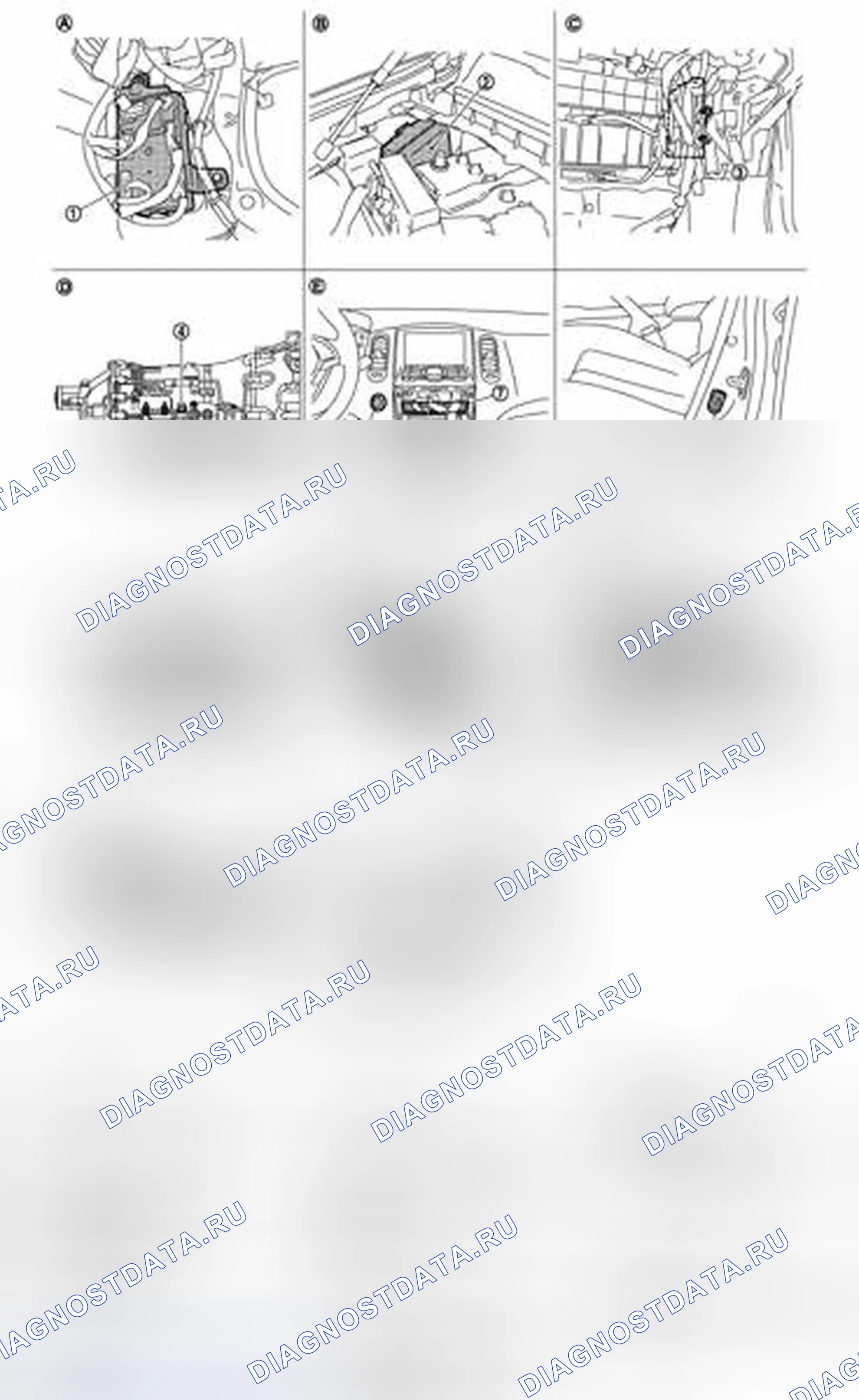 Рис. 213: Расположение компонентов. Infiniti FX50 II