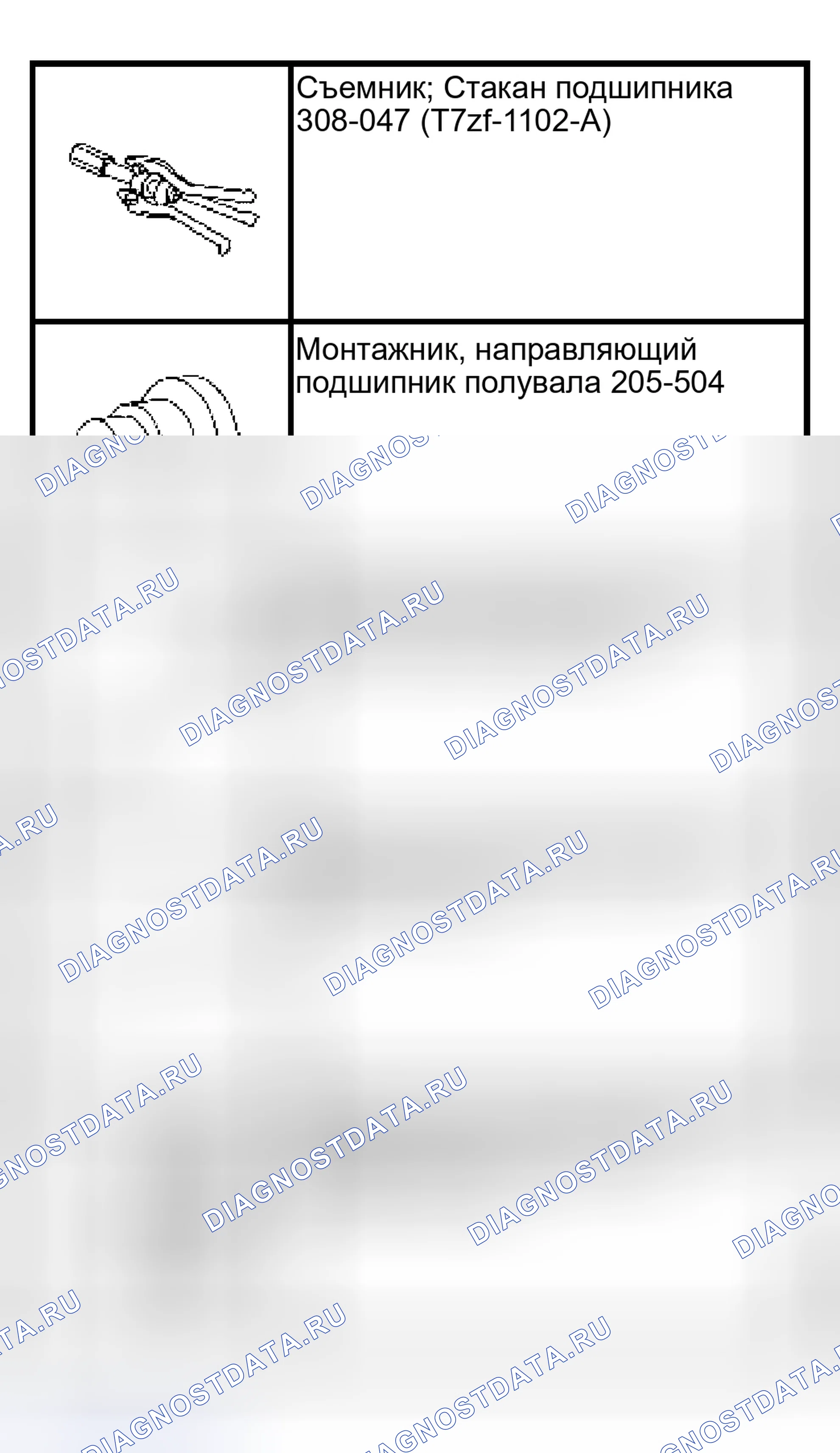 Рис. 20: Направляющий подшипник и уплотнение укороченного вала. Hyundai Lantra I