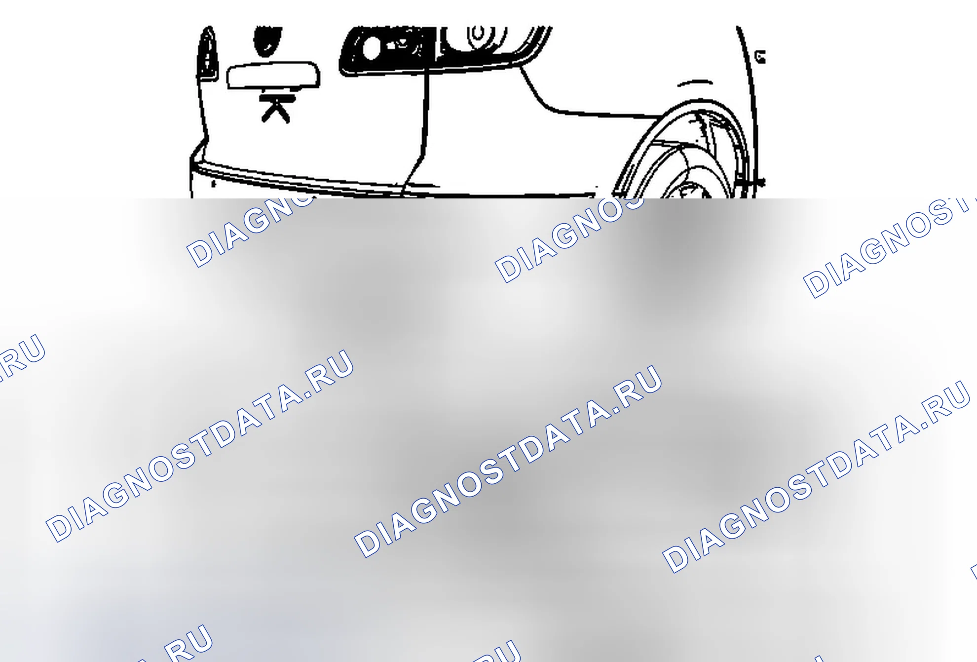 Рис. 56: Замена отражателя заднего бампера (анклав). GMC Acadia I рестайлинг