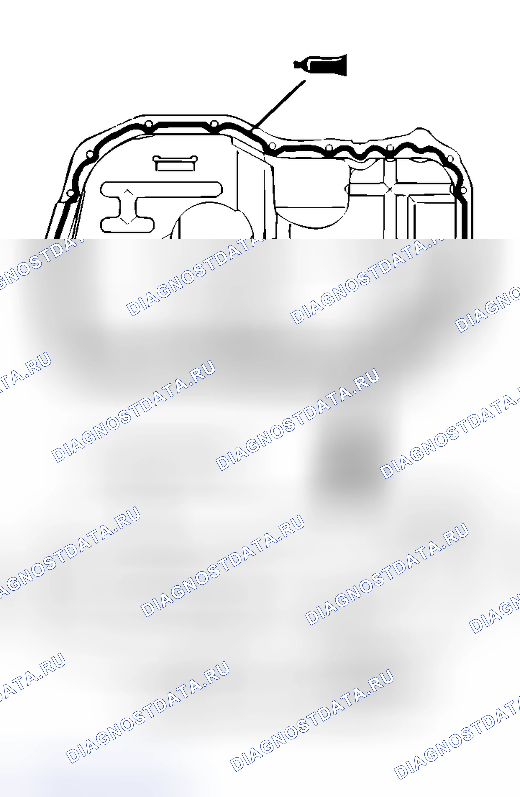 Рис. 236: > > L < < УСТАНОВКА МАСЛЯНОГО ПОДДОНА. Mitsubishi Lancer IX рестайлинг