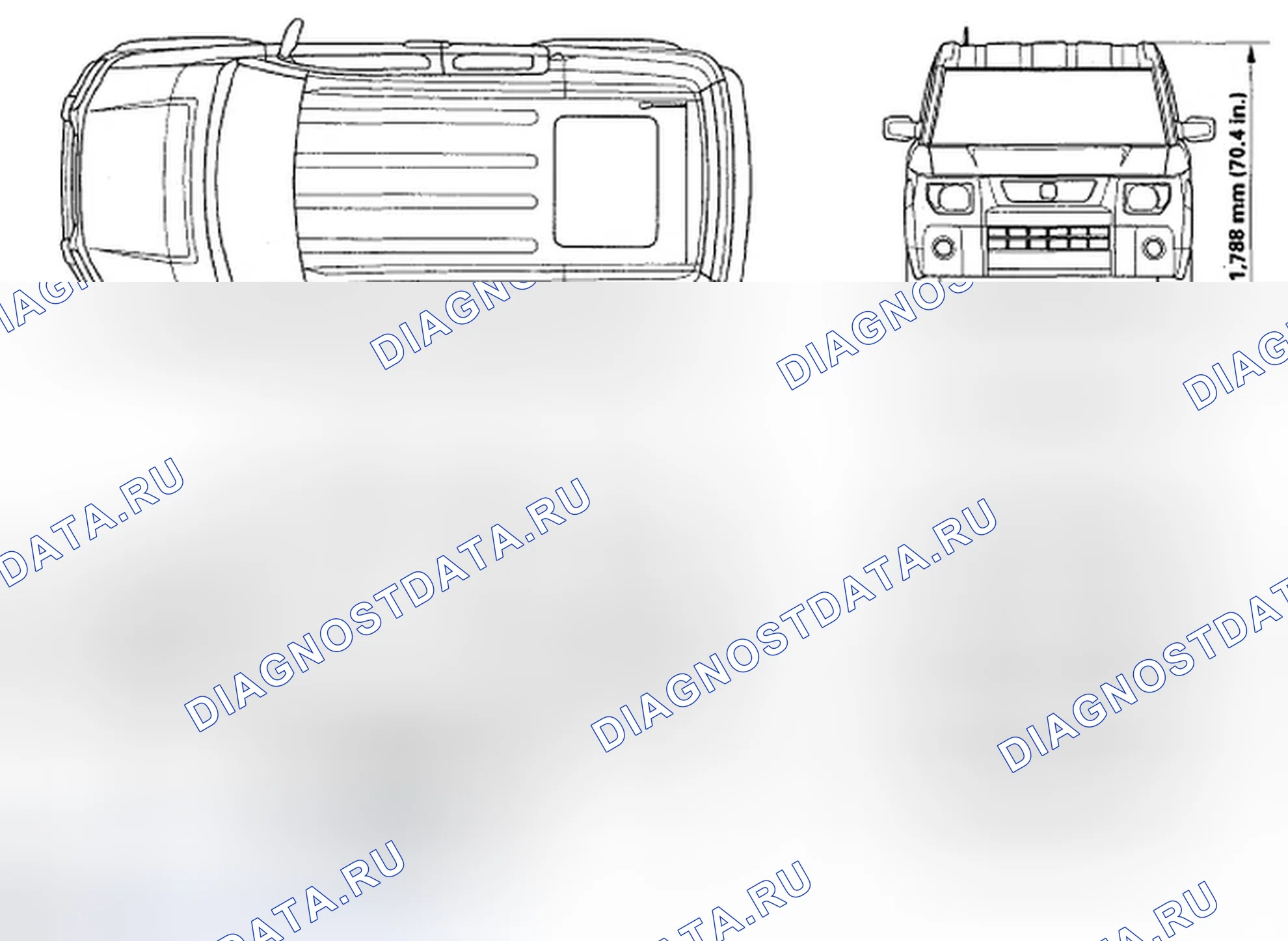 Рис. 1: ' 07-08 Модели - Lx, EX. Honda Element YH2 рестайлинг 2