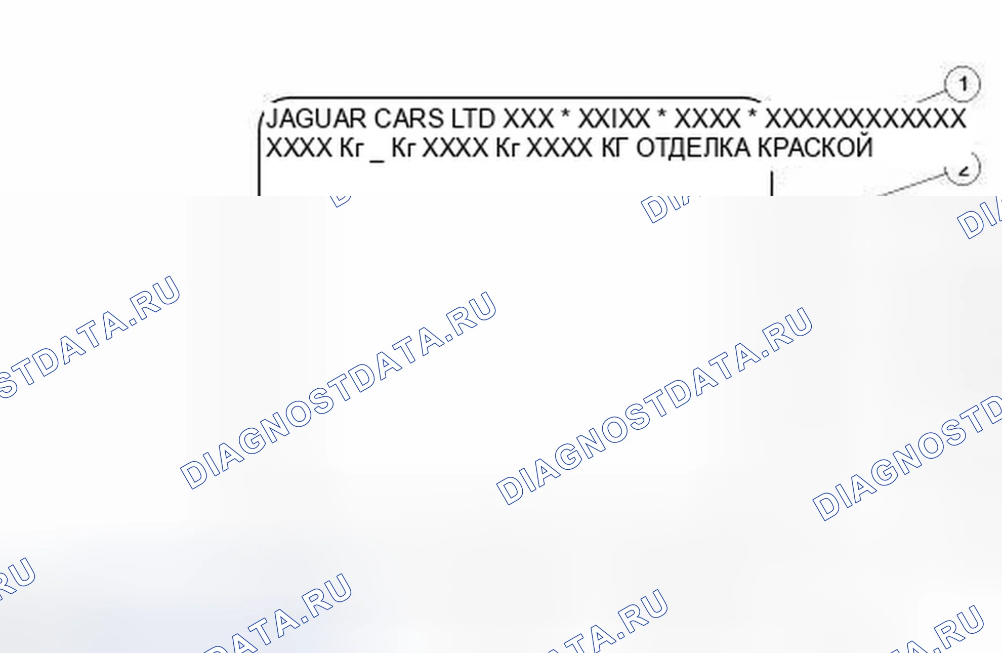 Рис. 6: Знак сертификации транспортного средства. Jaguar XKR II