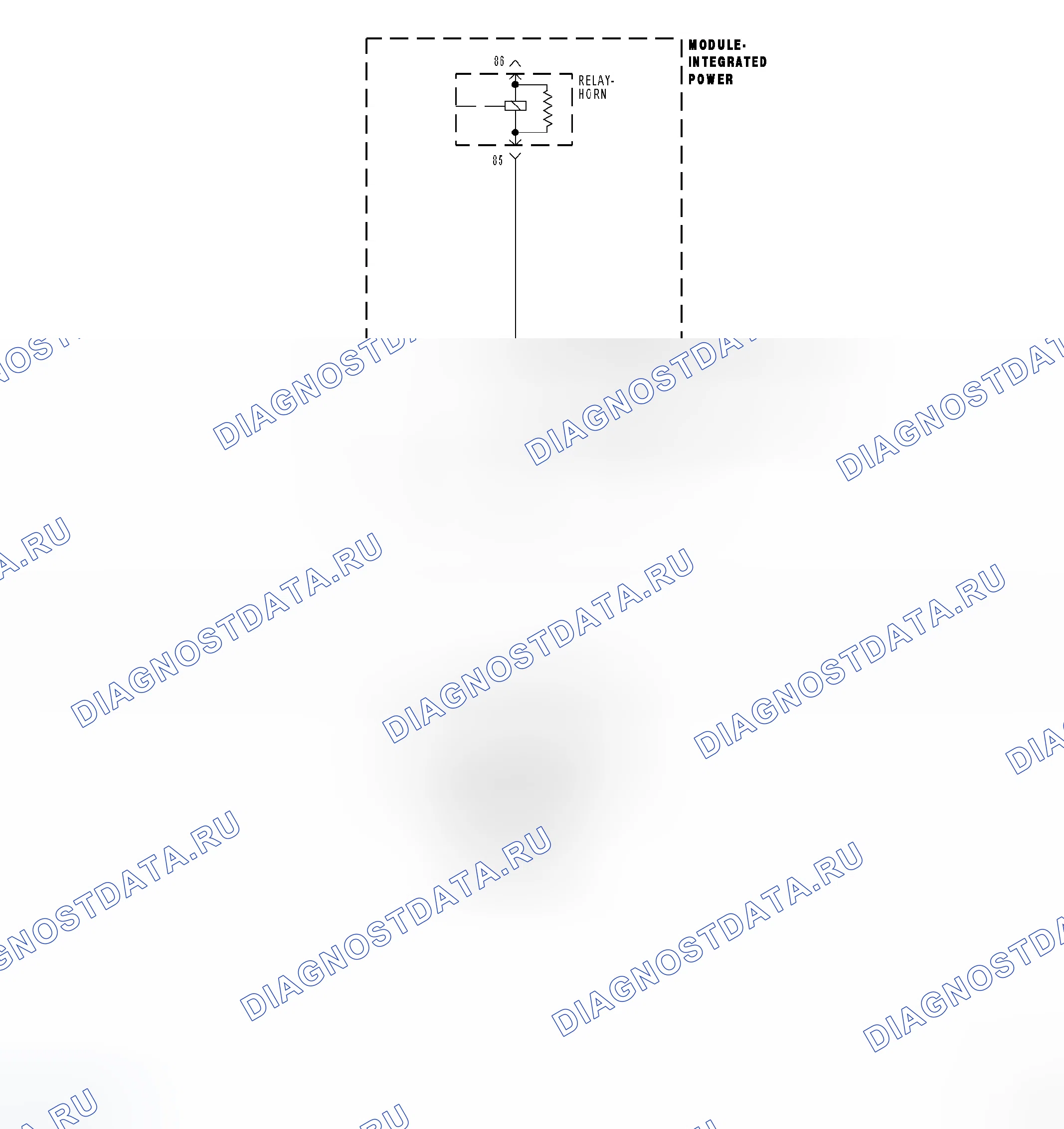 Рис. 1: B2336-звуковой сигнал управление низкий уровень в цепи - FCM. Dodge Magnum I