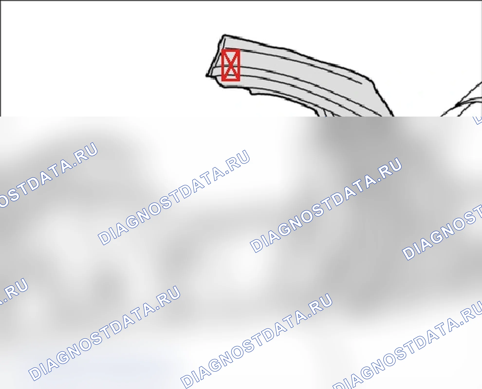 Рис. 170: Удаление покровной полосы. Porsche Boxster S 987