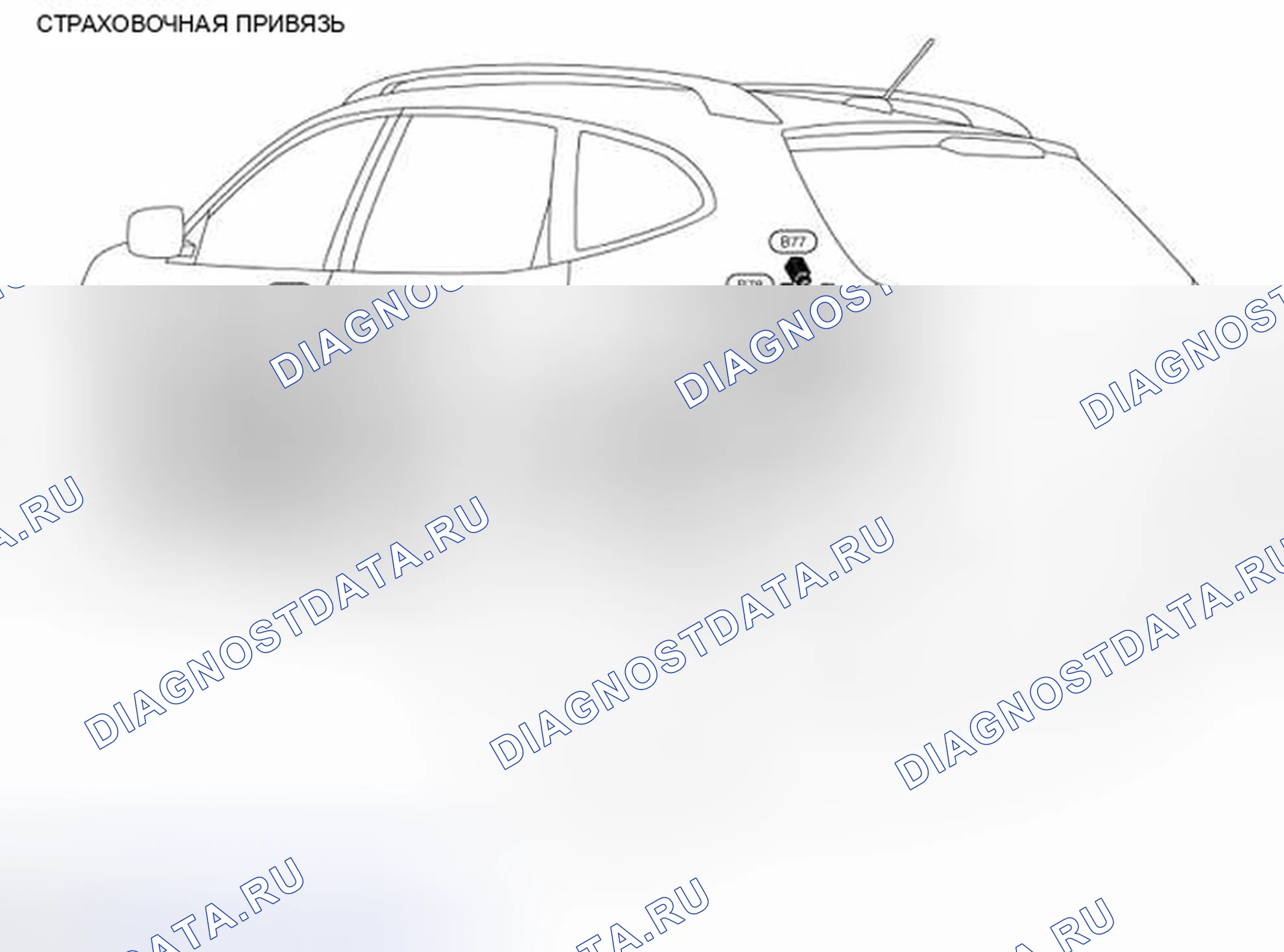 Рис. 65: Идентификация страховочной системы и маршрута. Honda Saber I