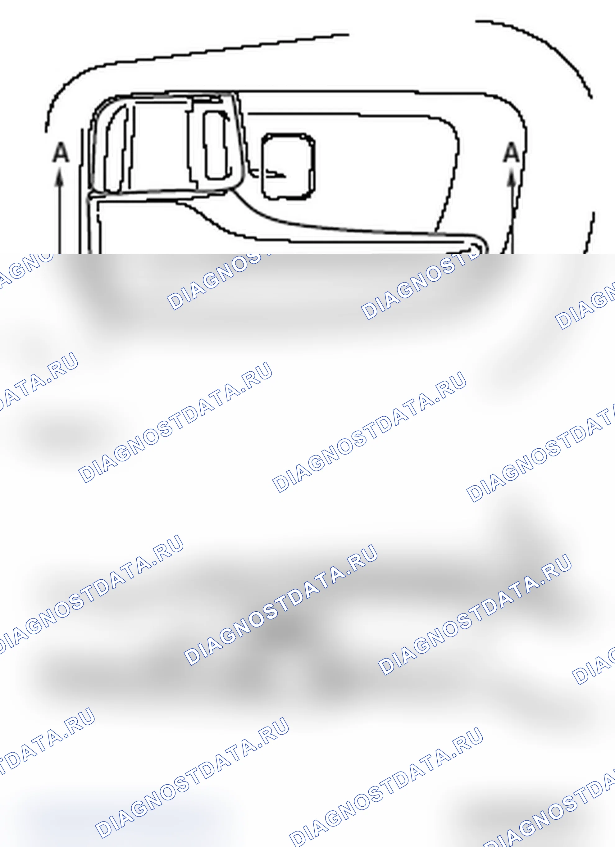 Рис. 217: ПРОВЕРКА ЛЮФТА РУЧКИ ВНУТРЕННЕЙ ДВЕРИ. Mitsubishi Lancer Ralliart X рестайлинг