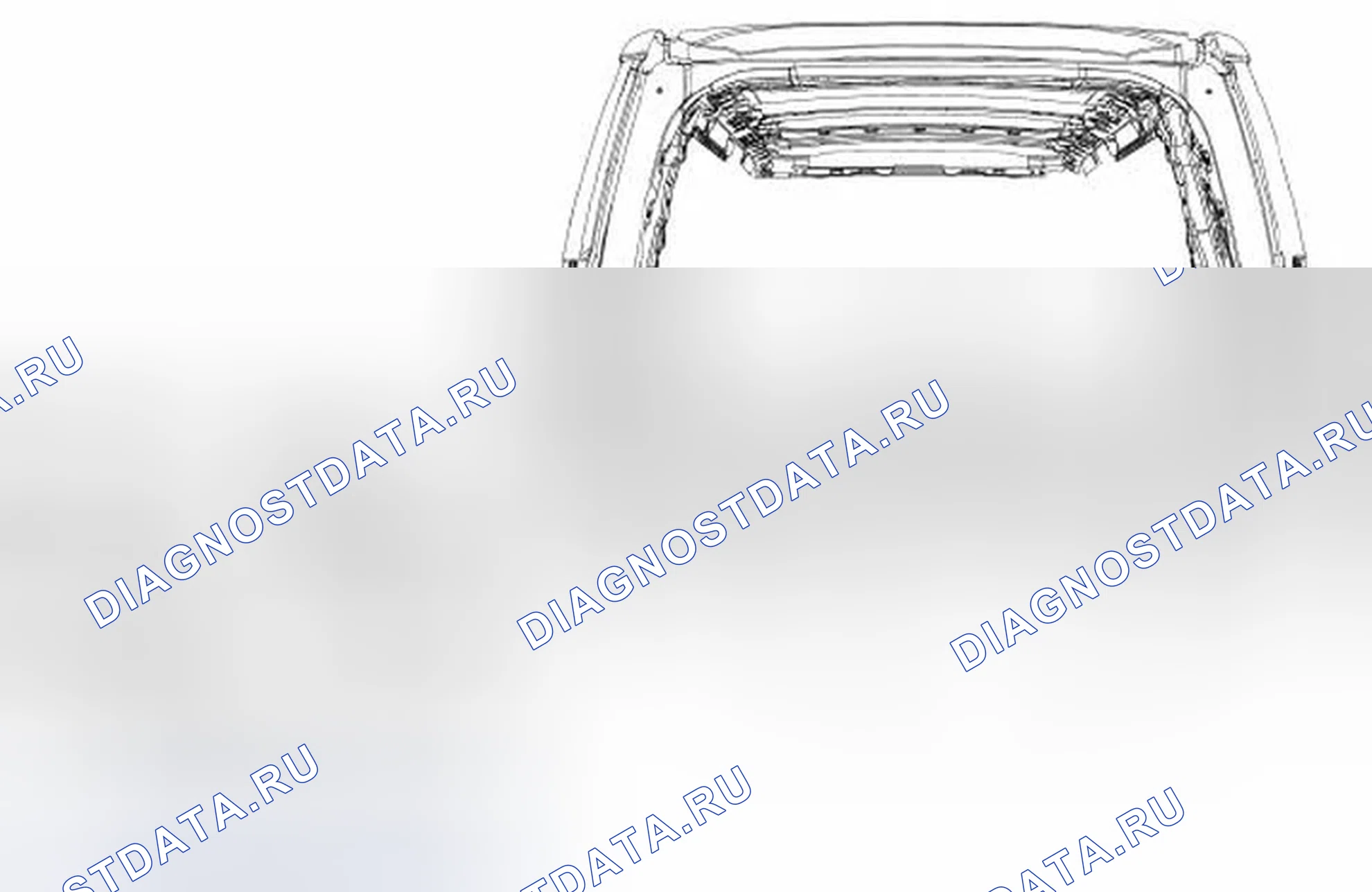 Рис. 87: Размеры заднего проема. Ford Flex I