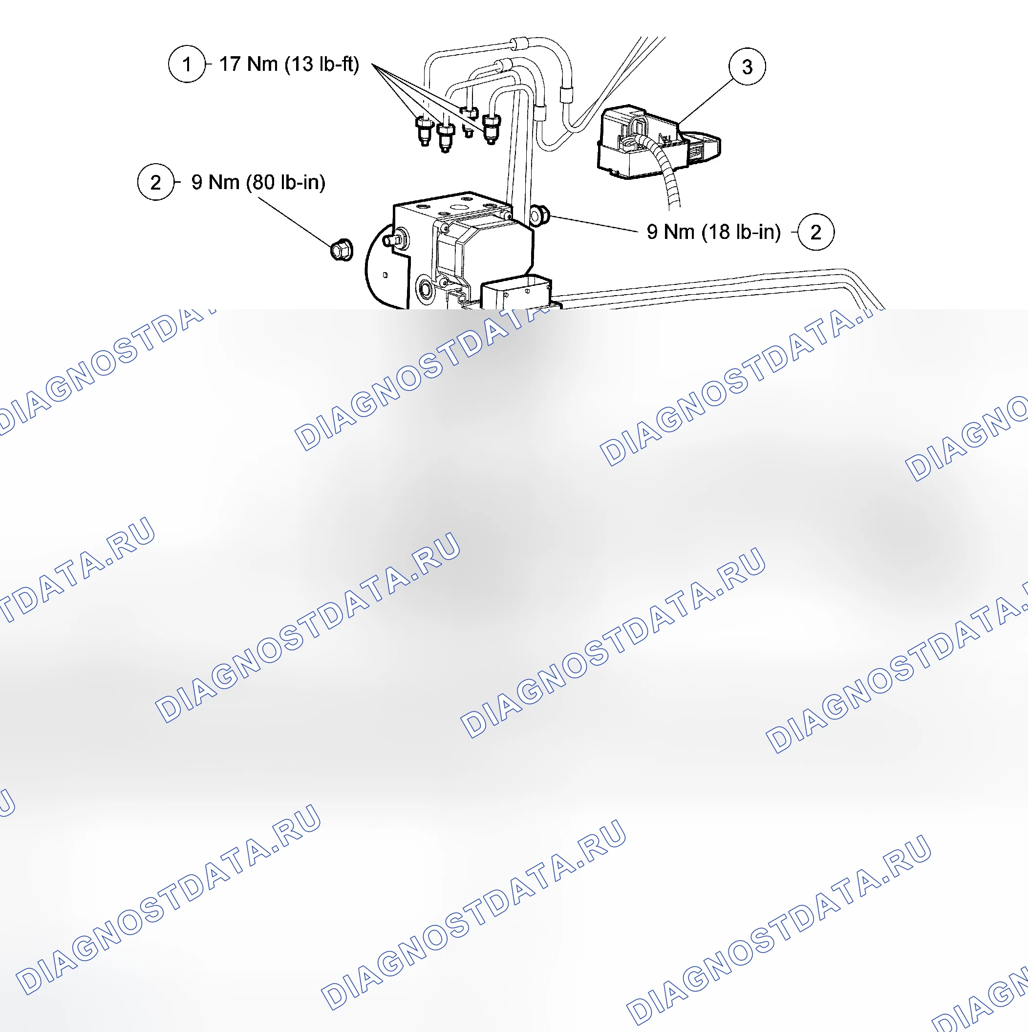 Рис. 101: Гидравлический блок управления (Hcu). Ford Pickup F350 Super Duty 