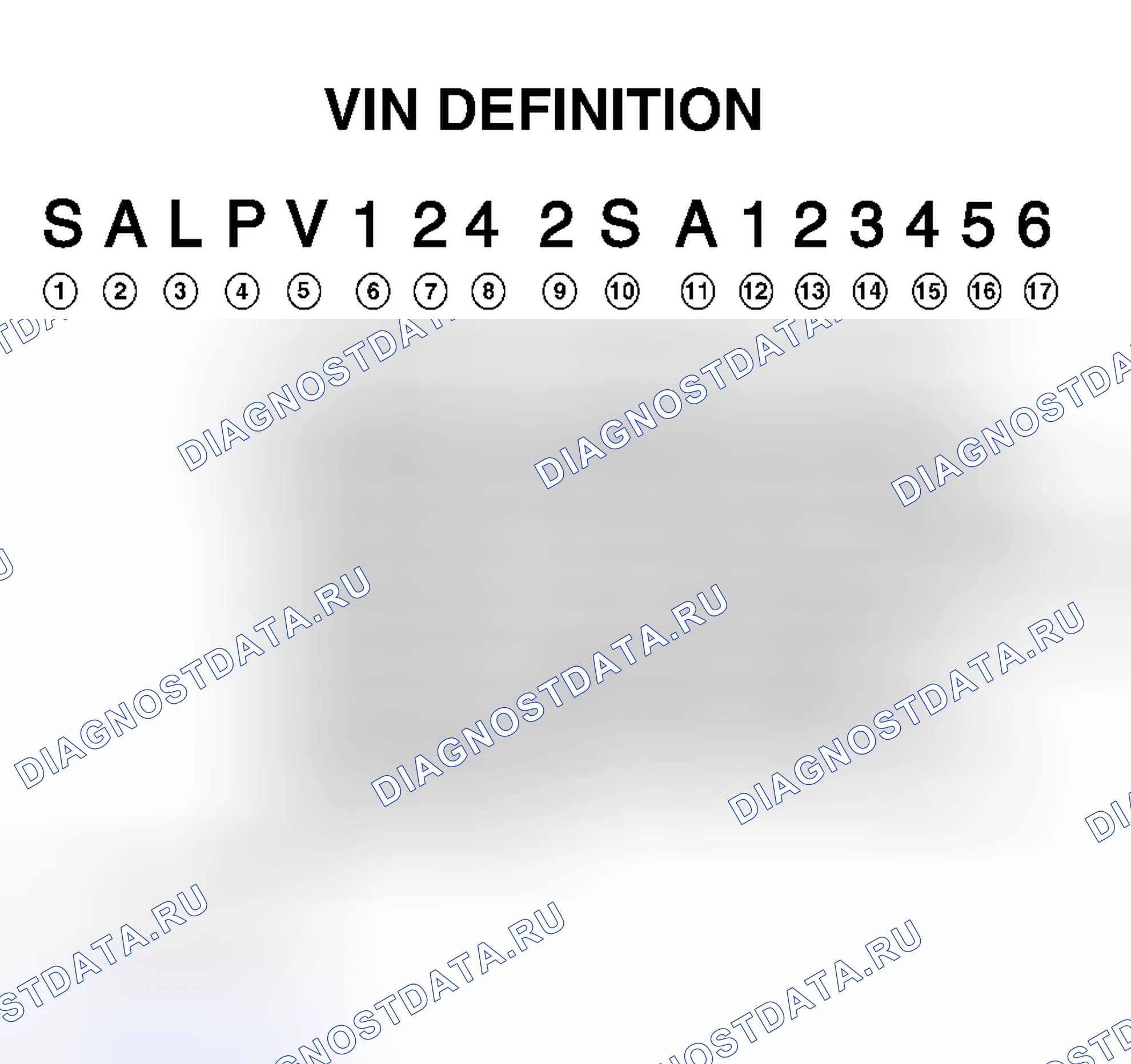 Рис. 1: Определение VIN. Land Rover Range Rover I