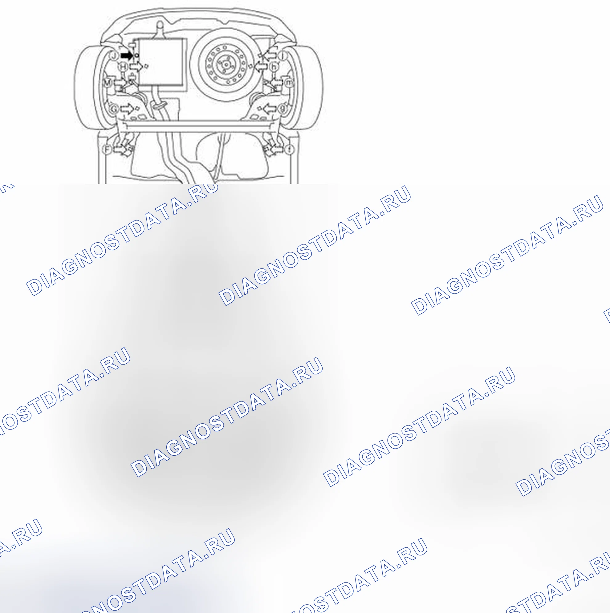 Рис. 135: ТОЧКИ ИЗМЕРЕНИЯ. Nissan Cube III