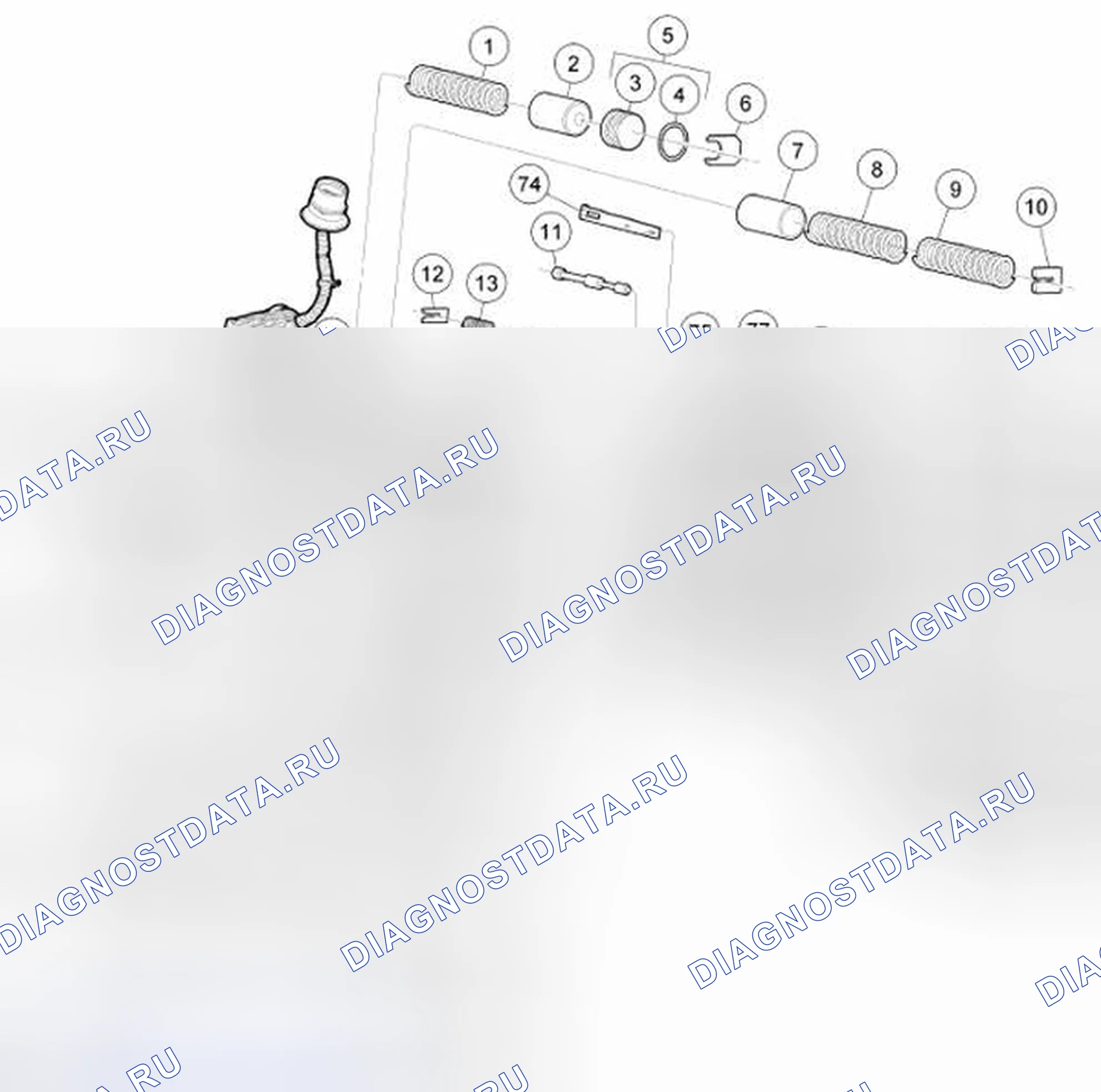 Рис. 448: Корпус основного регулирующего клапана. Hyundai Matrix I рестайлинг