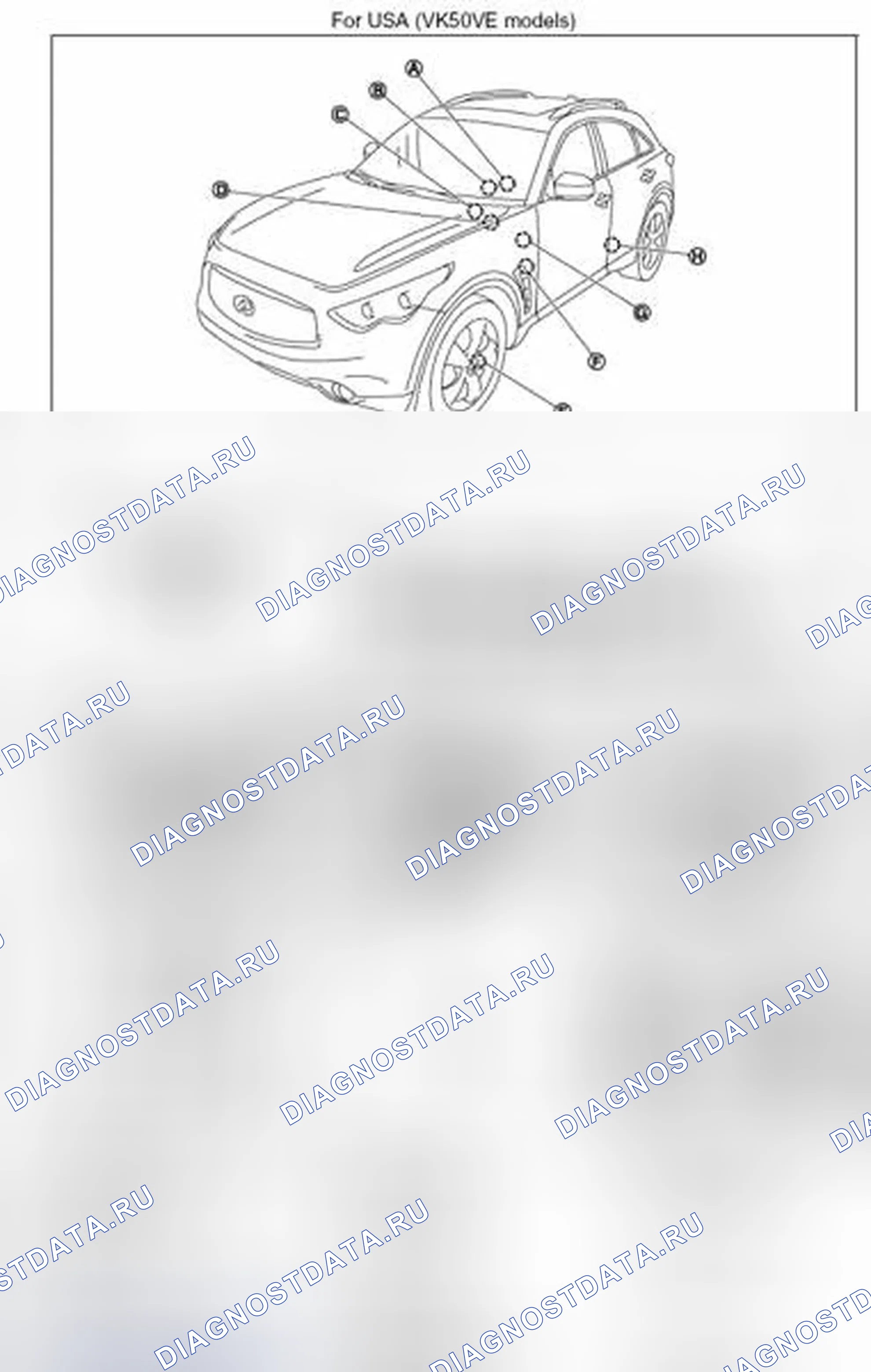 Рис. 9: Расположение компонентов. Infiniti FX35 II