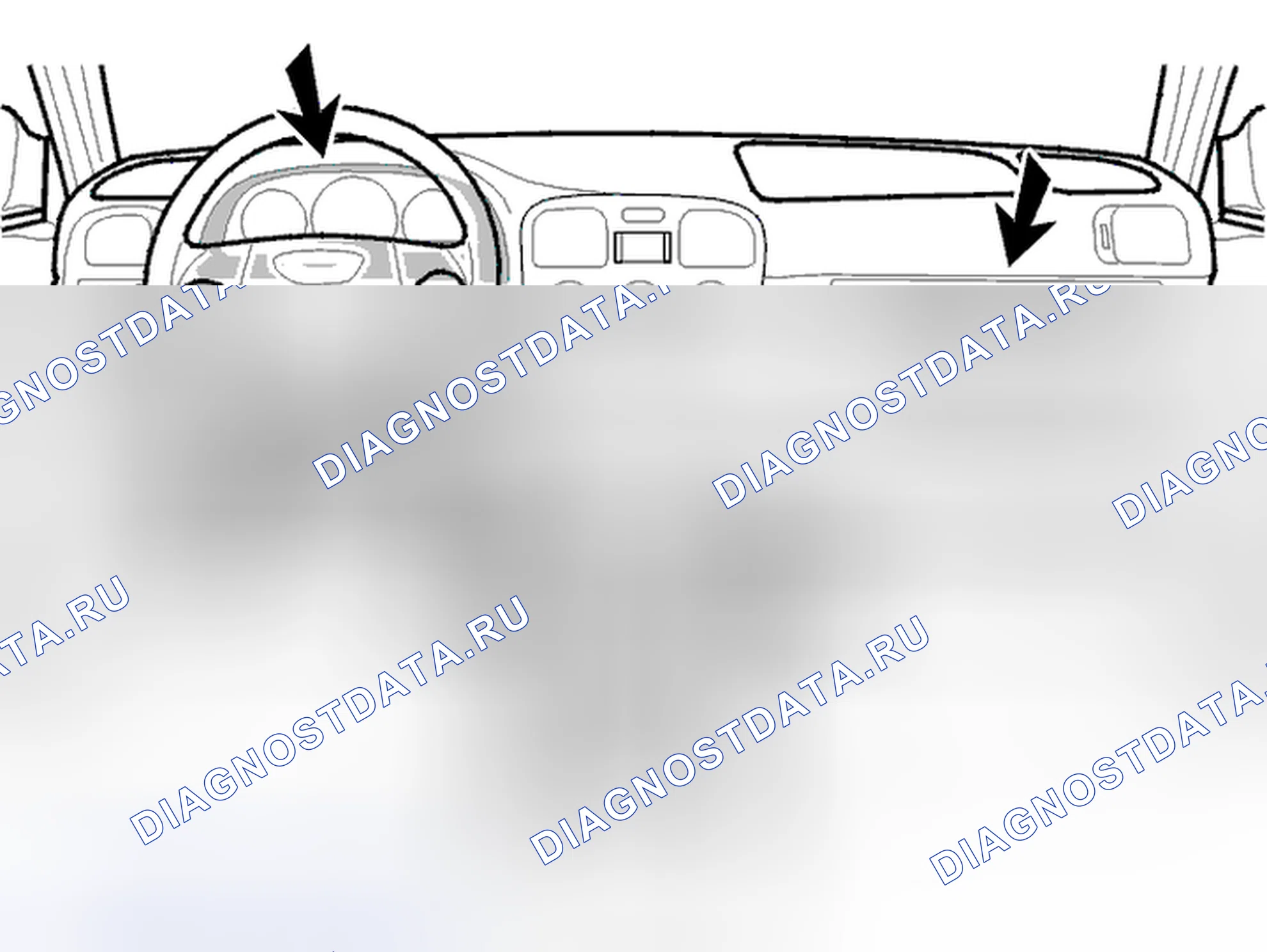 Рис. 154: Удаление панелей под приборной панелью. Volvo V40 I рестайлинг