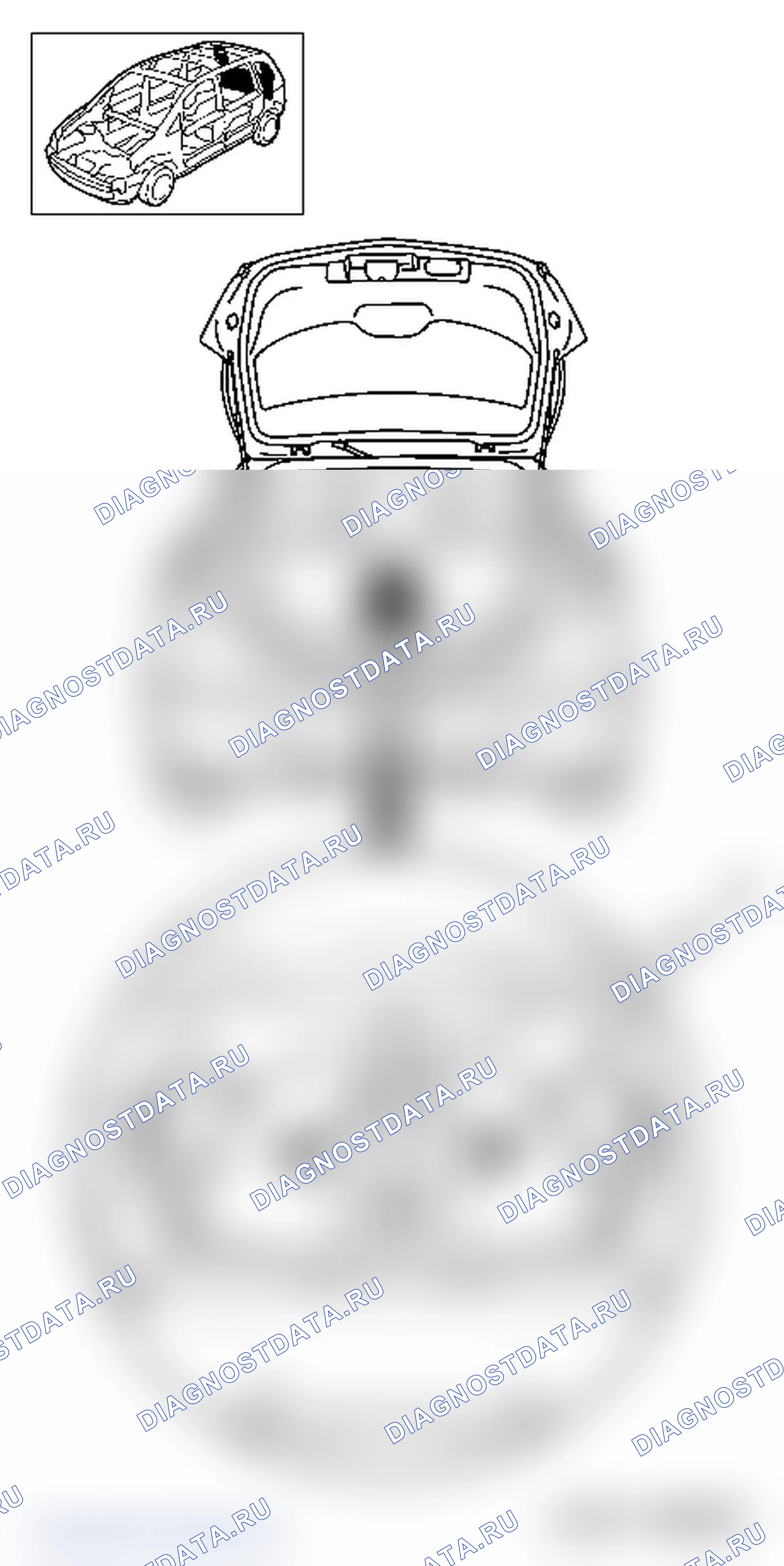 Замена скобы замка задней откидной двери - L08. Opel Astra H