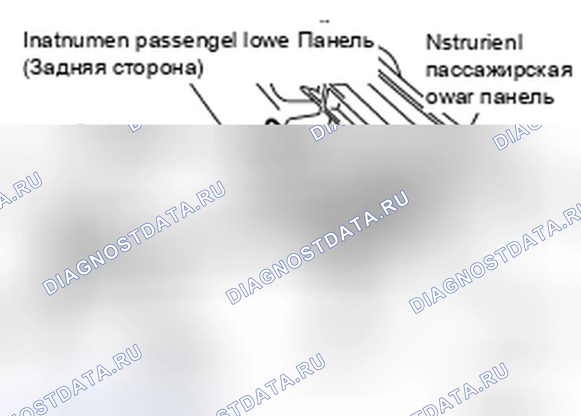 Рис. 5: Удаление бойка перчаточного ящика с помощью винтов. Infiniti FX45 I рестайлинг