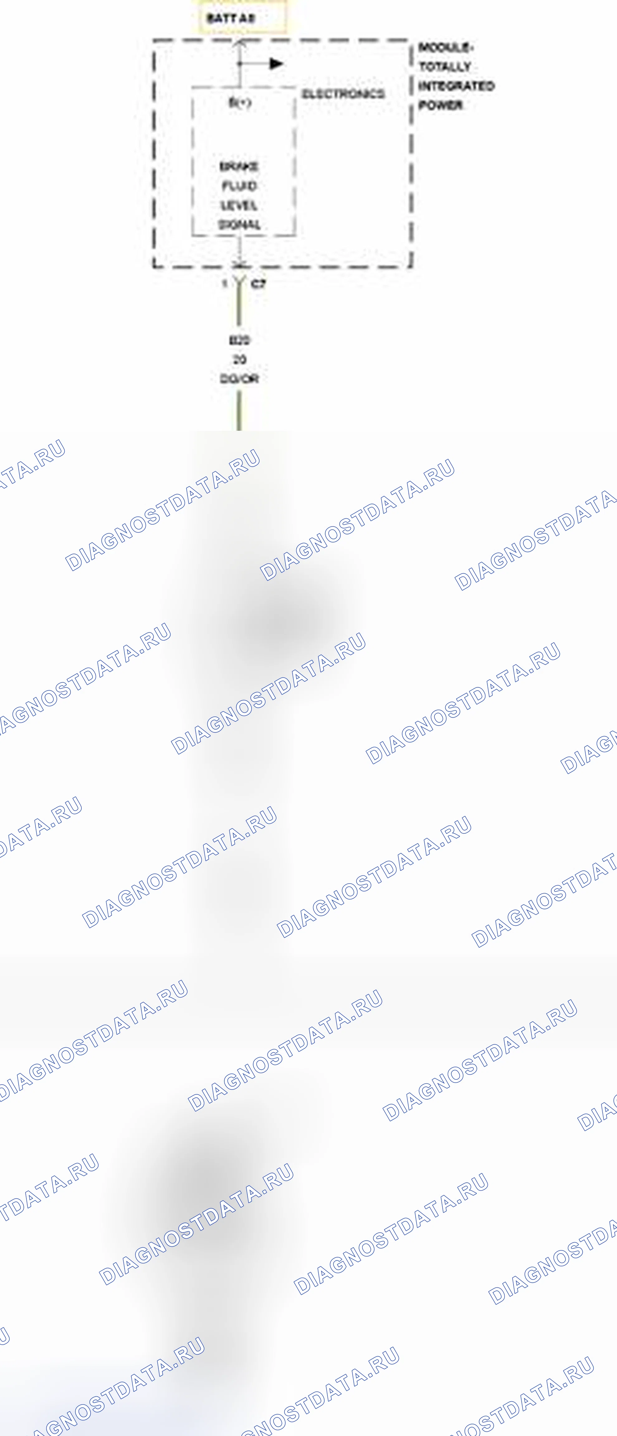 Рис. 429: C1008-ВЫСОКИЙ УРОВЕНЬ ТОРМОЗНОЙ ЖИДКОСТИ. RAM Pickup 2500 