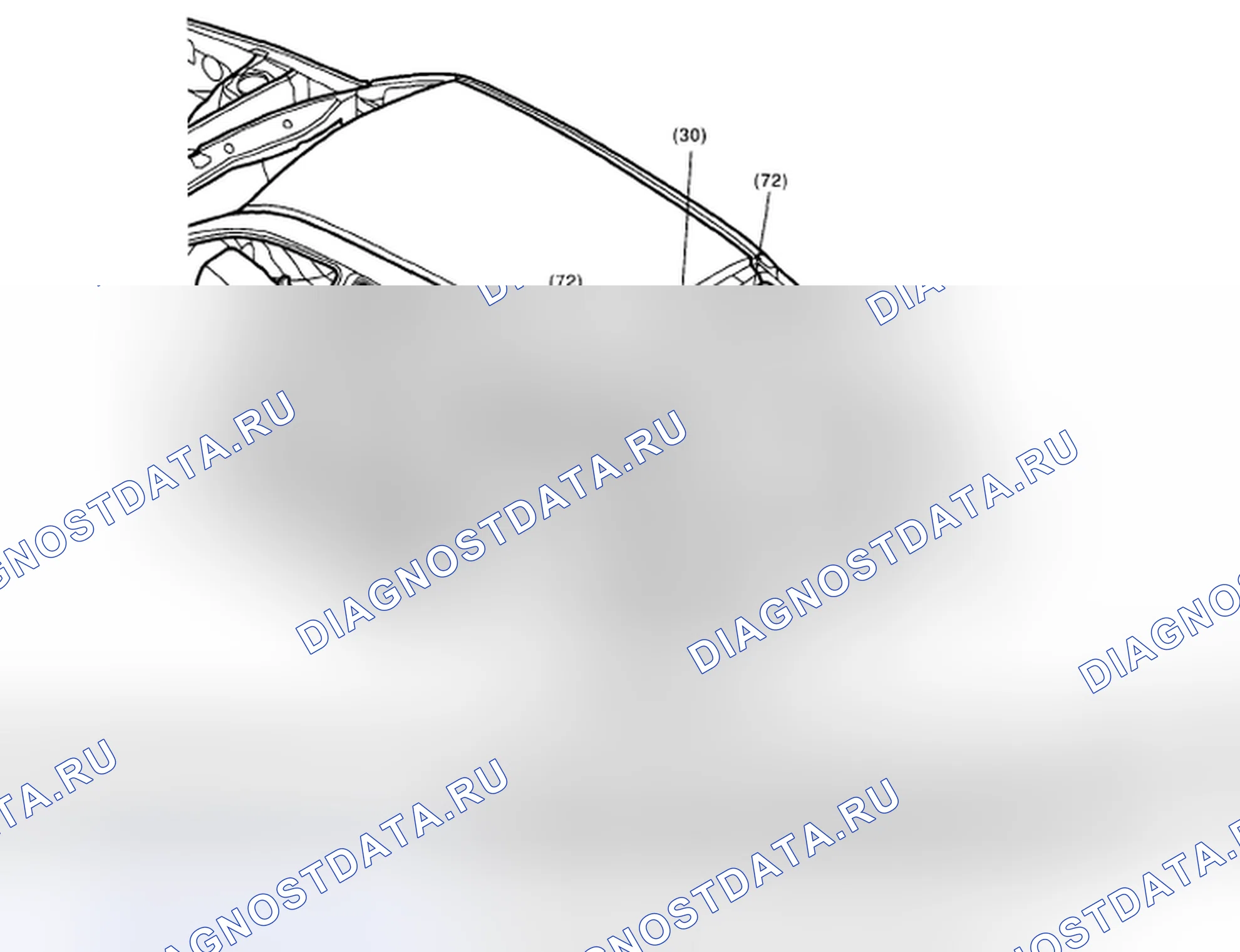 Рис. 42: Определение опорных точек модели вагона (сзади). Subaru Impreza WRX GD/GG рестайлинг 2