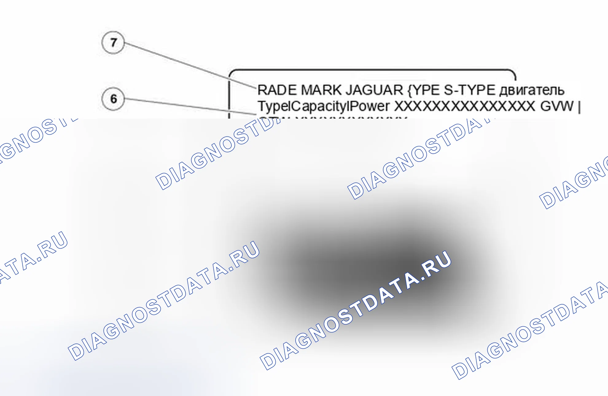 Рис. 16: Этикетка VIN (Китай). Jaguar S-type I рестайлинг