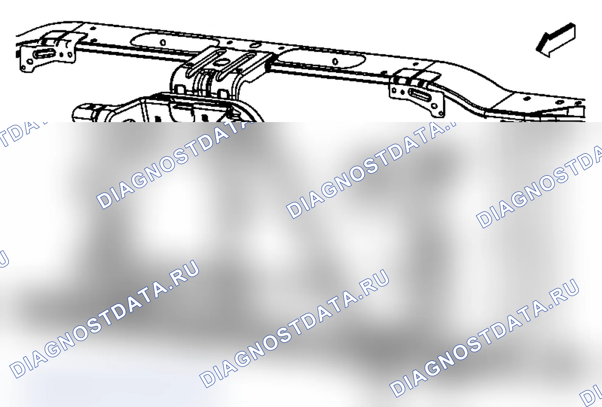 Рис. 8: Замена кронштейна бампера упора капота. Chevrolet Silverado 2500 HD 