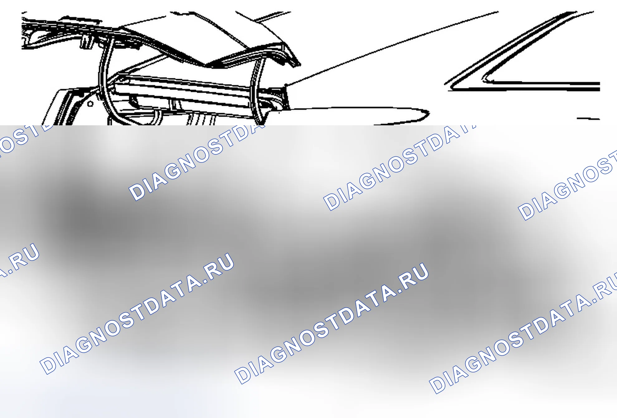 Рис. 23: Замена внешней направляющей задней бампера. Cadillac ELR I