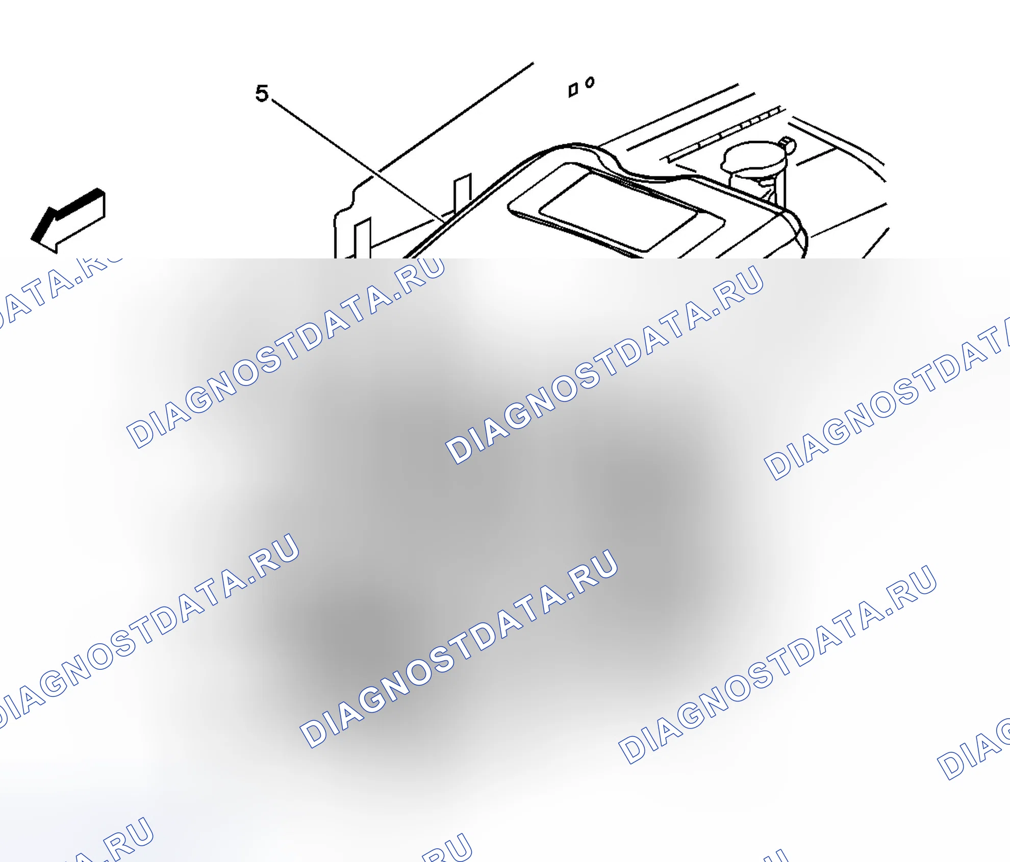 Рис. 6: Виды компонентов стеклоочистителя / омывателя. Chevrolet TrailBlazer I рестайлинг