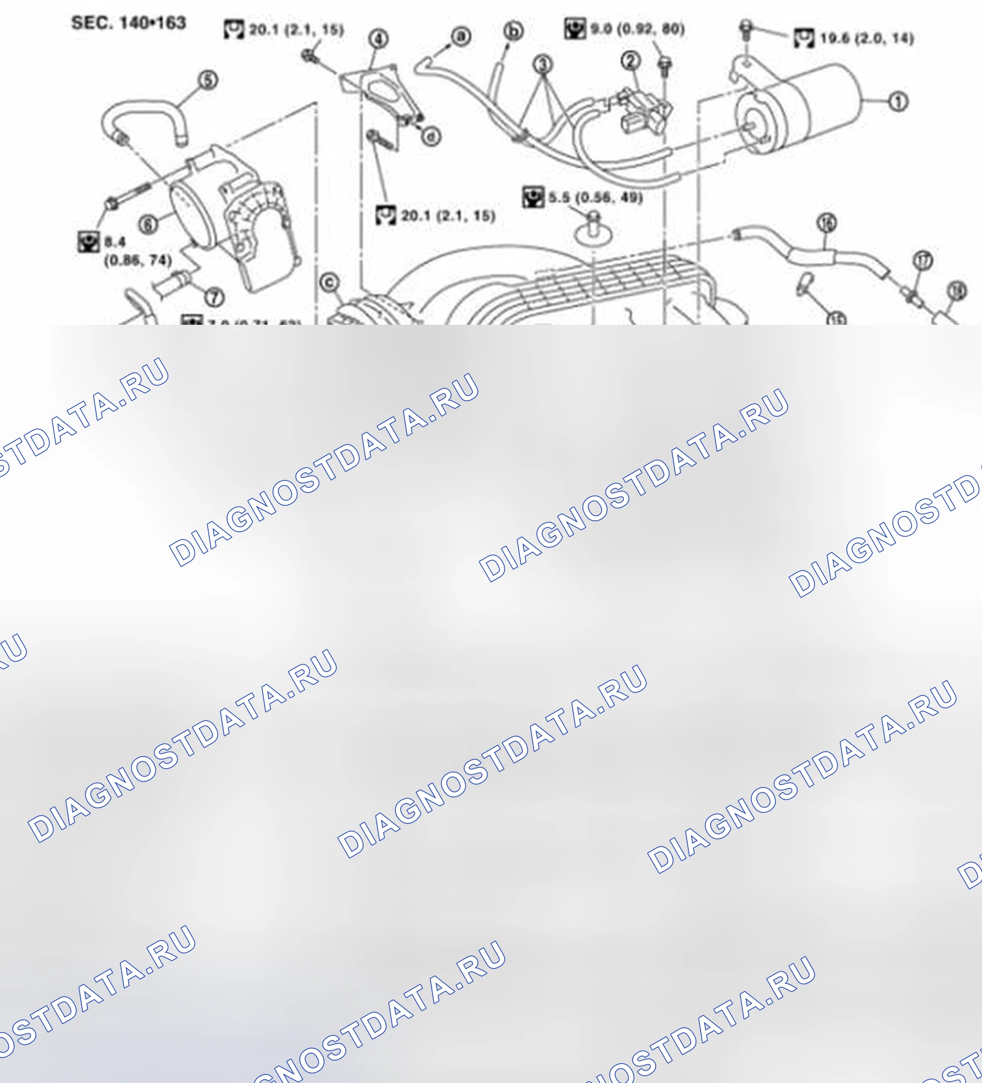 Рис. 283: Коллектор впускного коллектора - вид в разобранном состоянии. Suzuki Equator I