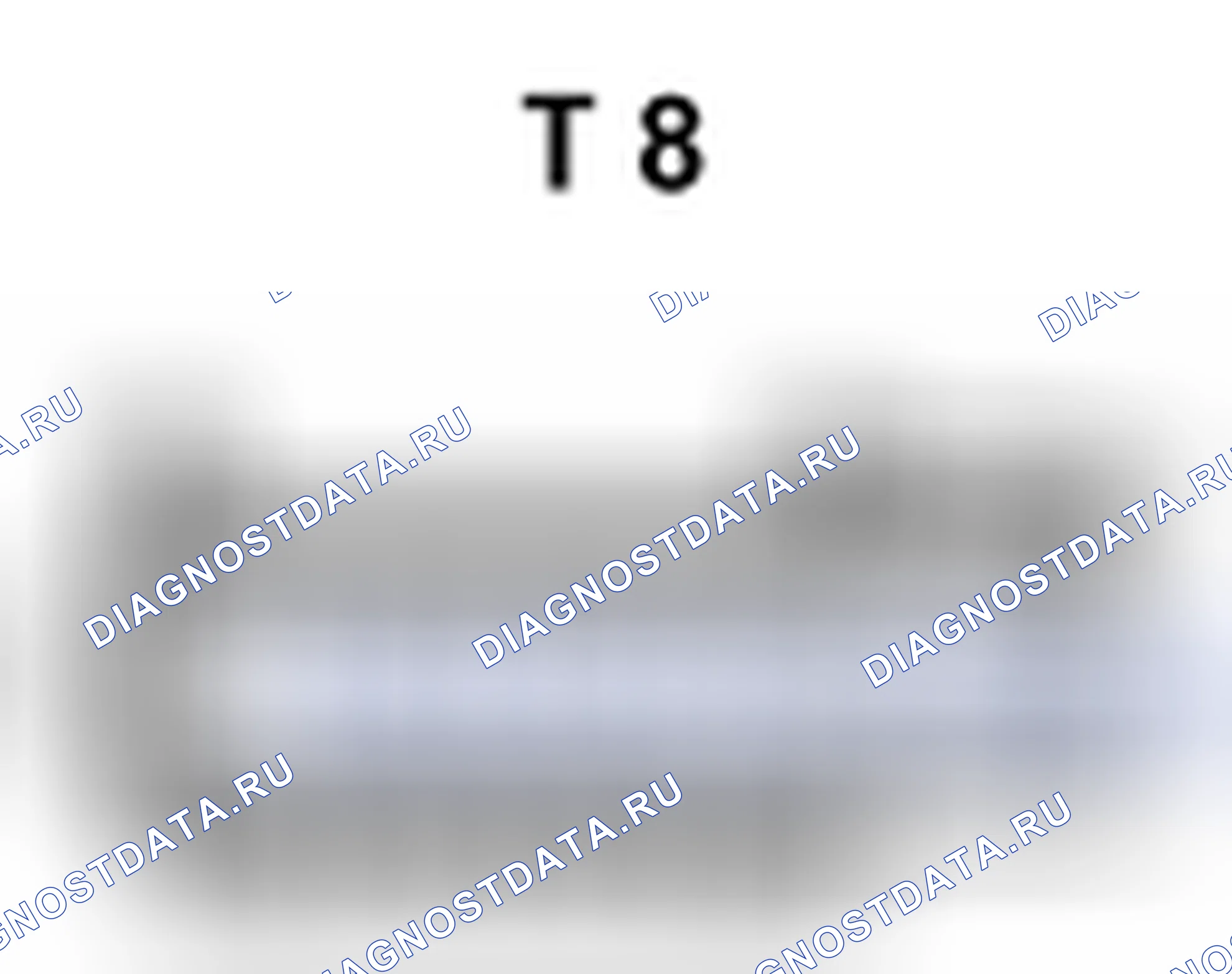 Рис. 843: Вид с торца заднего левого разъема Tweeter (T 8). Toyota Prius II рестайлинг