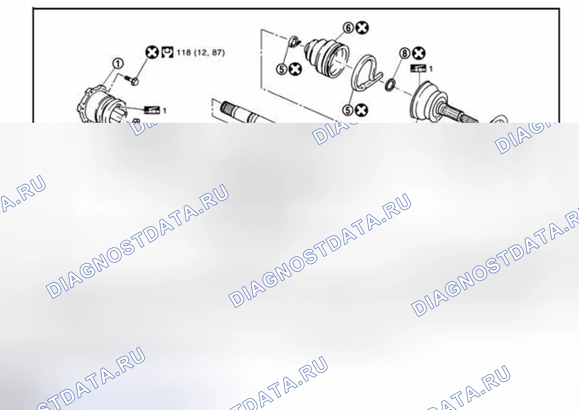 Рис. 44: Разнесенный вид. Infiniti FX50 II рестайлинг