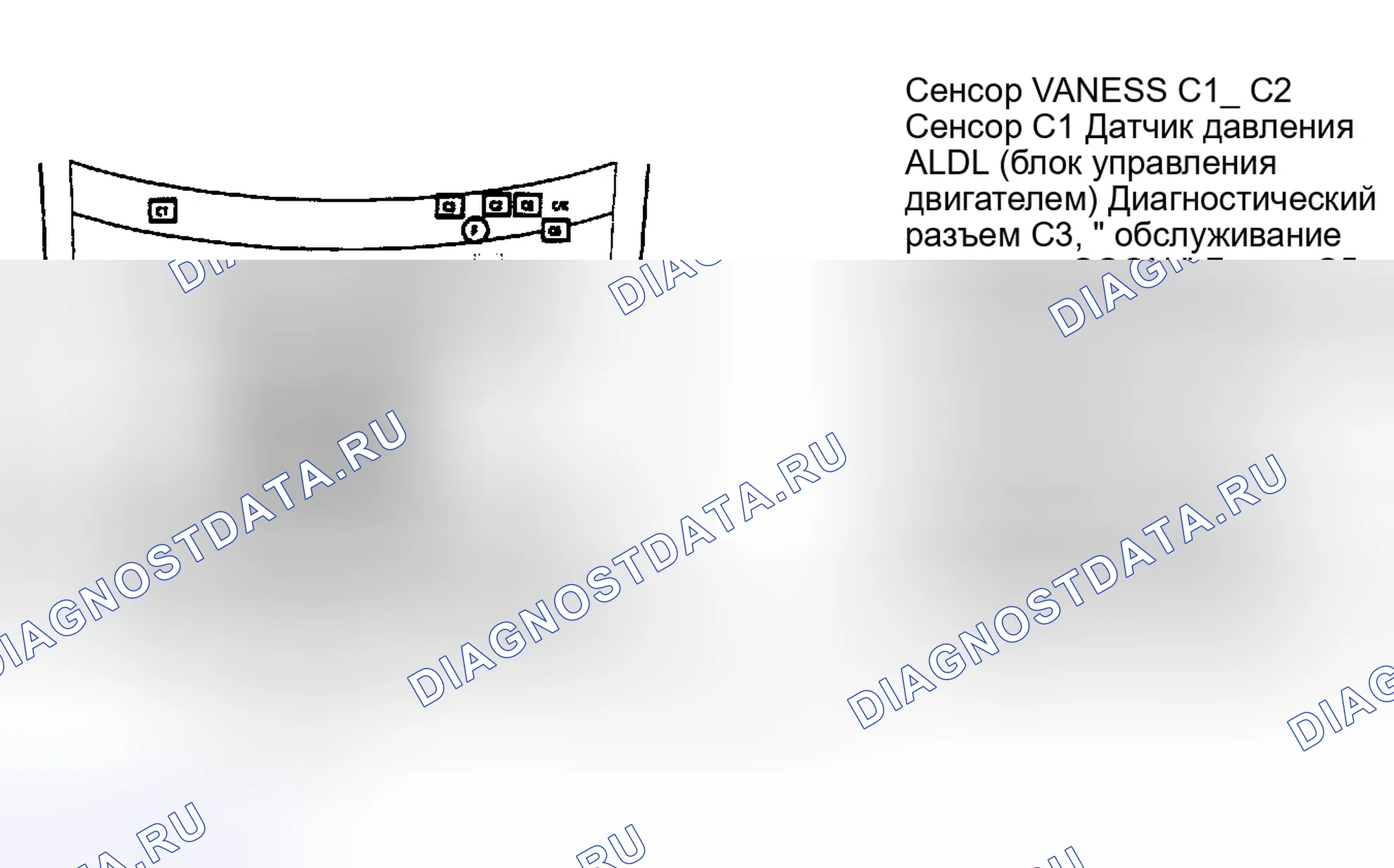 Рис. 2: Расположение компонентов (2 из 11). GMC Cab & Chassis V3500 