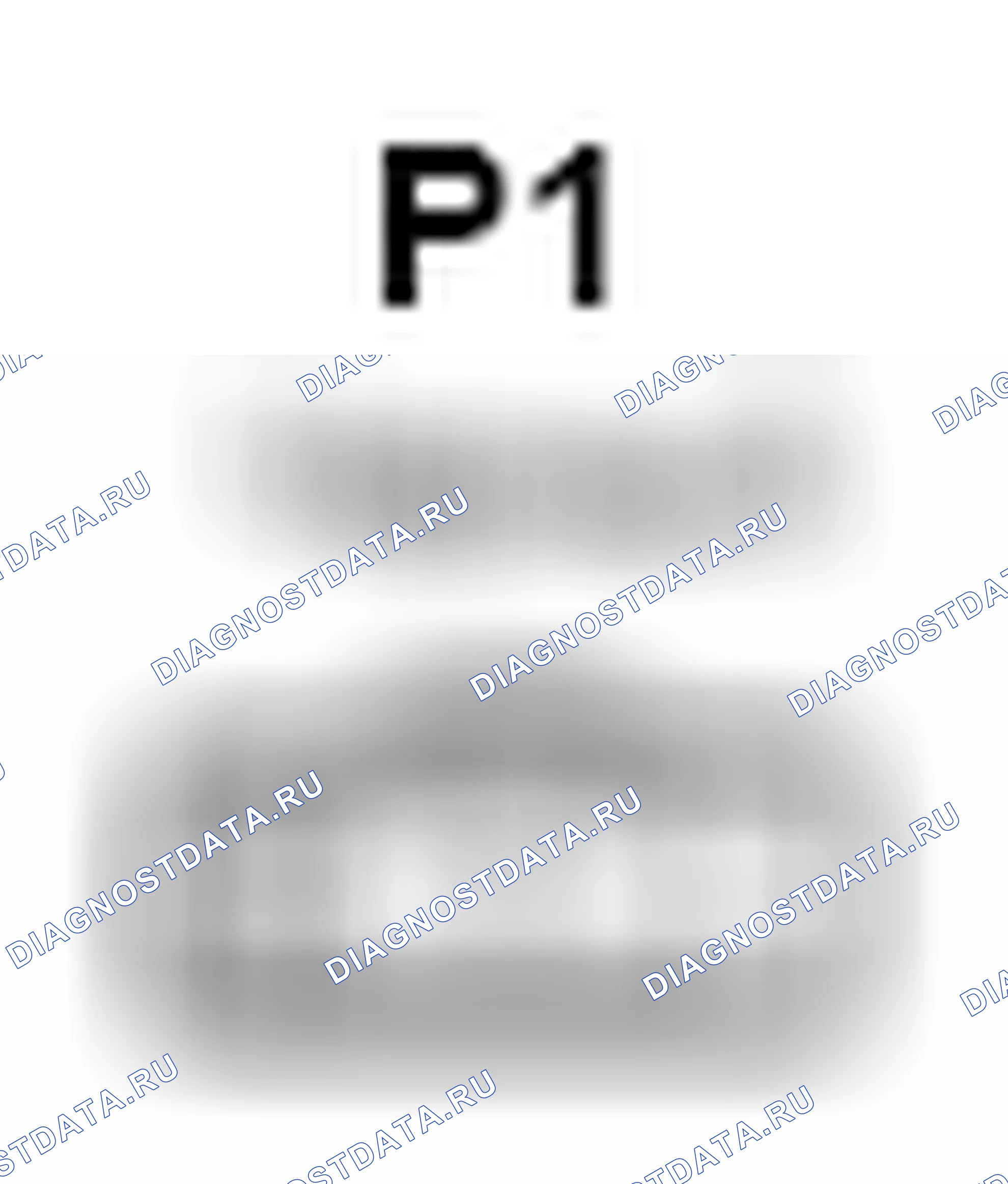 Рис. 645: Вид с торца разъема обогрев стекла заднего окна (P1). Toyota Camry XV40 рестайлинг