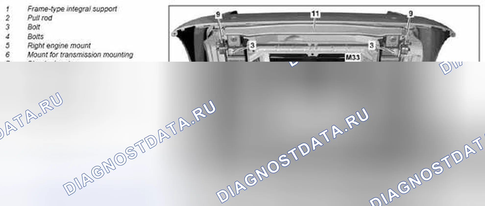 Рис. 443: Снять / установить интегральную опору рамного типа - AR22.10-P-1300MCU. Kia Soul I