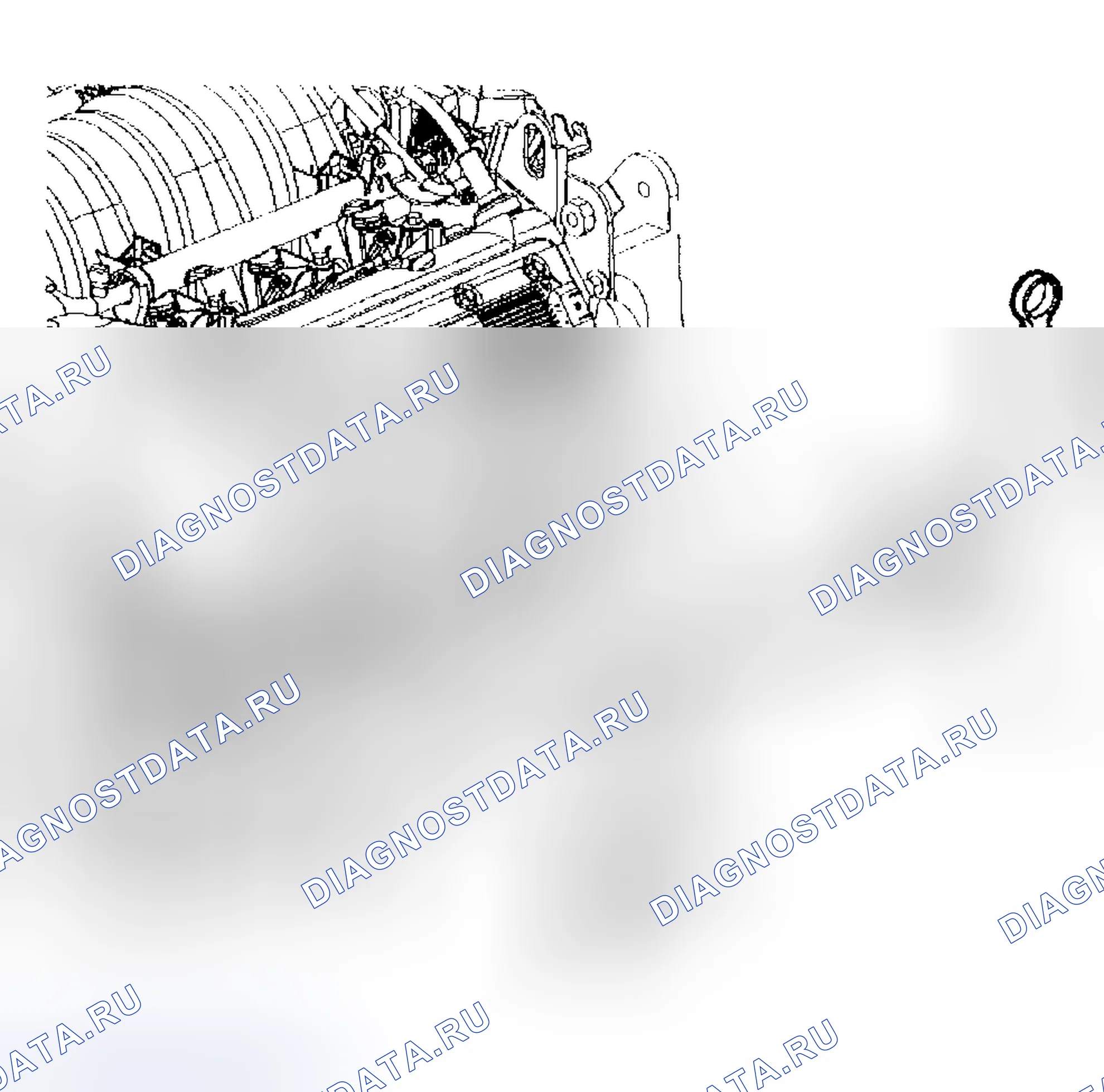 Рис. 953: Индикатор уровня масла и удаление трубки. Hyundai Terracan I