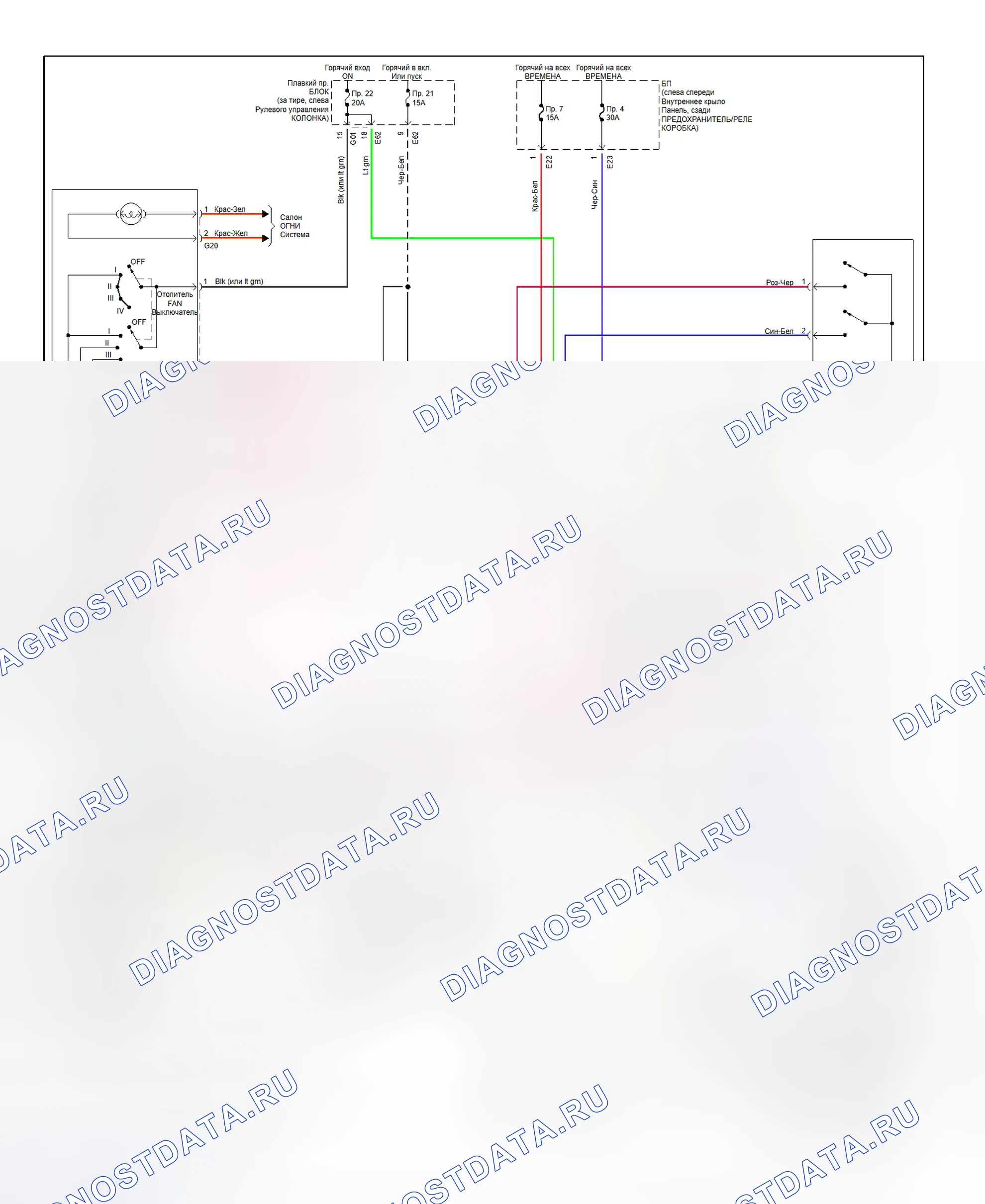 Рис. 4: Ручная схема подключения системы A / C-отопитель (Swift). Suzuki Swift II рестайлинг