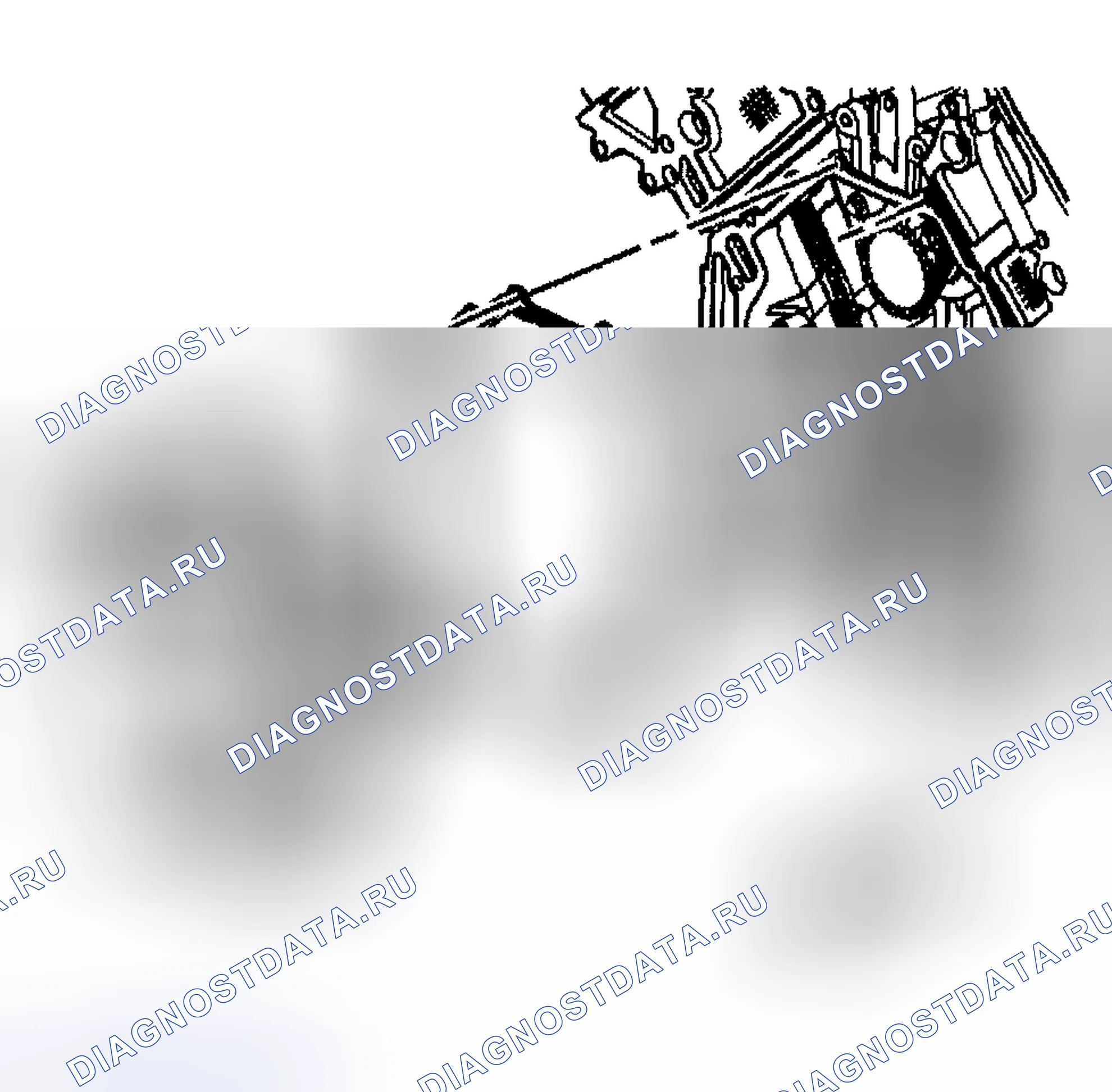 Рис. 1168: Снятие передней крышки двигателя. Hyundai Terracan I
